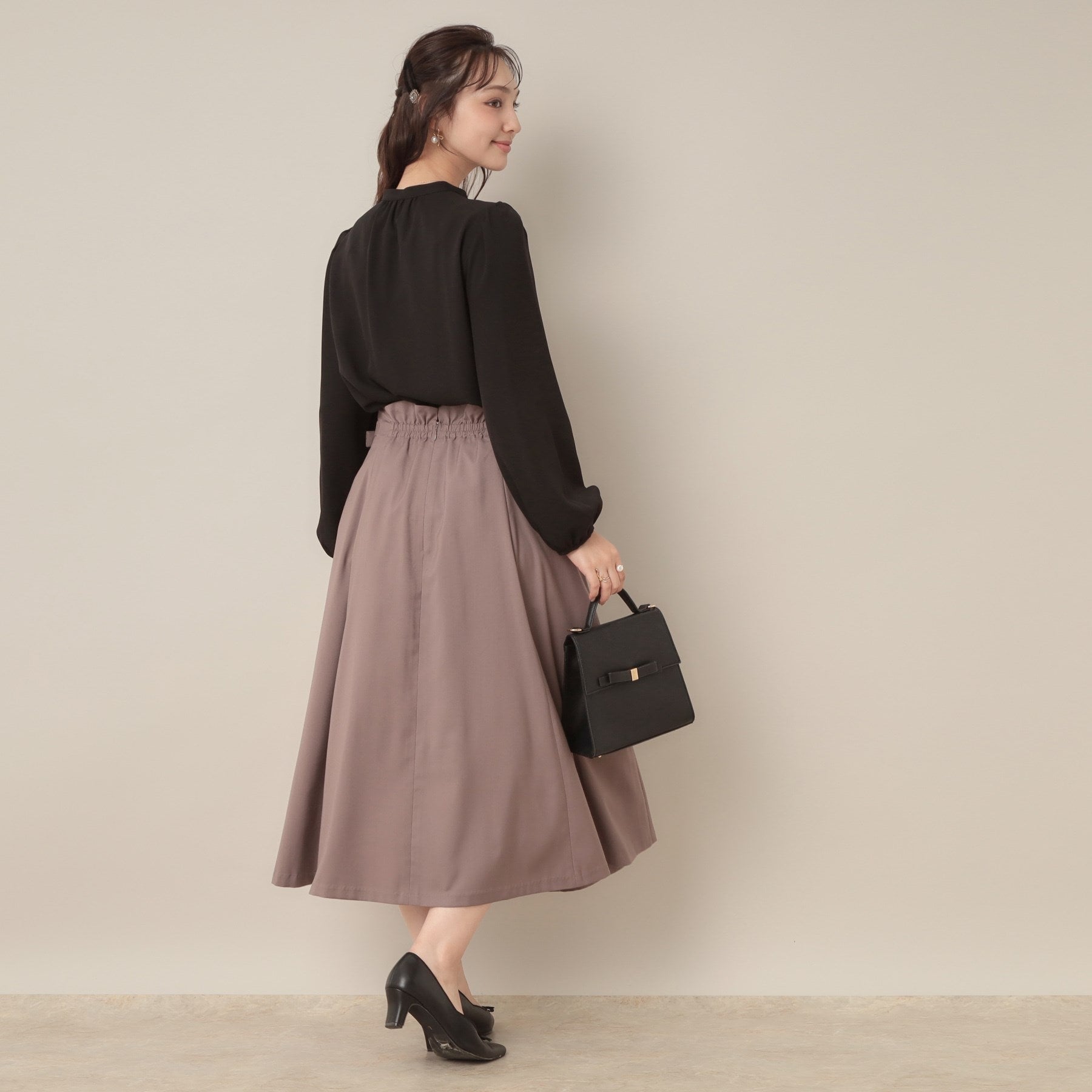 クチュール ブローチ Couture Brooch ピンタックレースブラウス （ブラック(019)） ブラック(019)