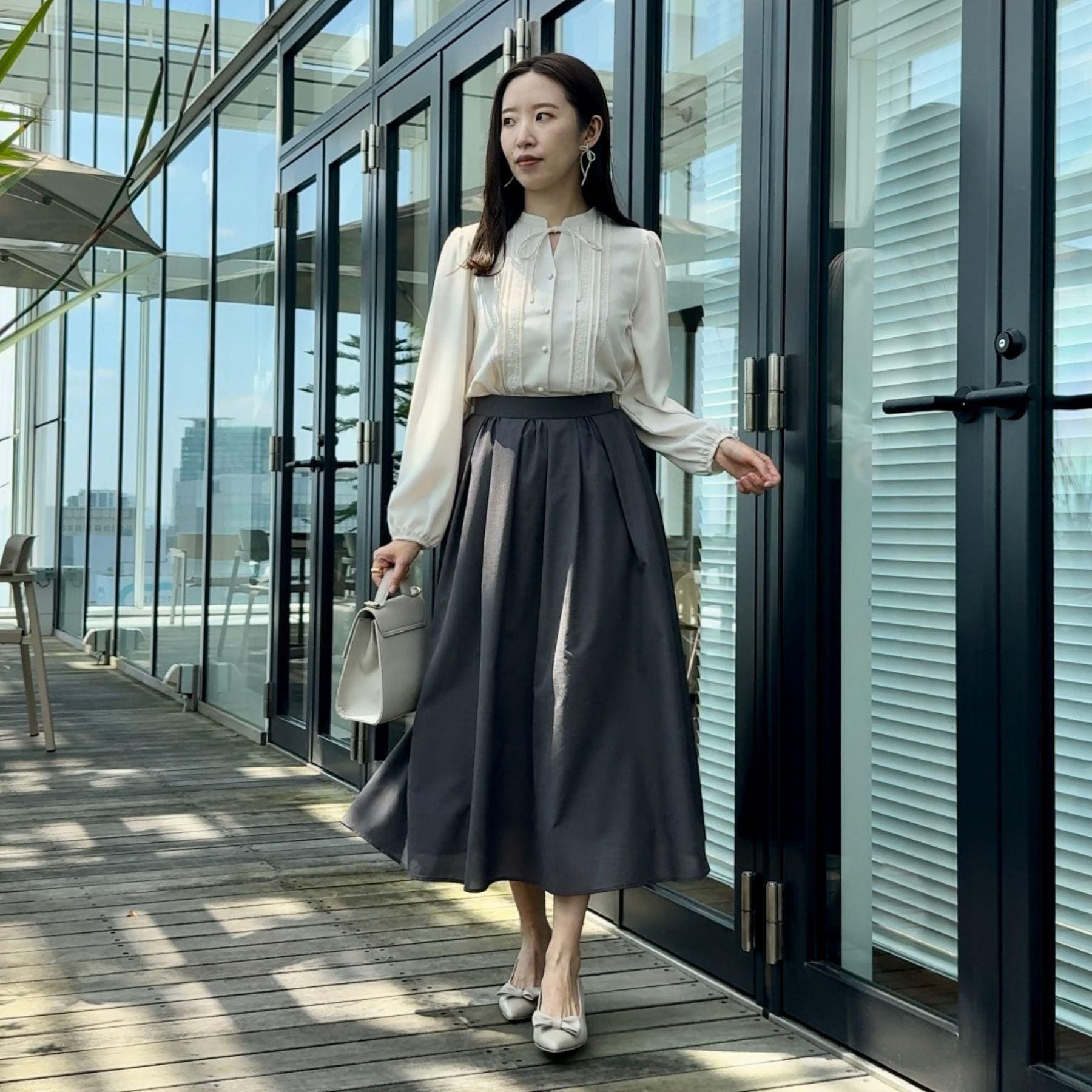 クチュール ブローチ Couture Brooch ピンタックレースブラウス （ブラック(019)） ブラック(019)