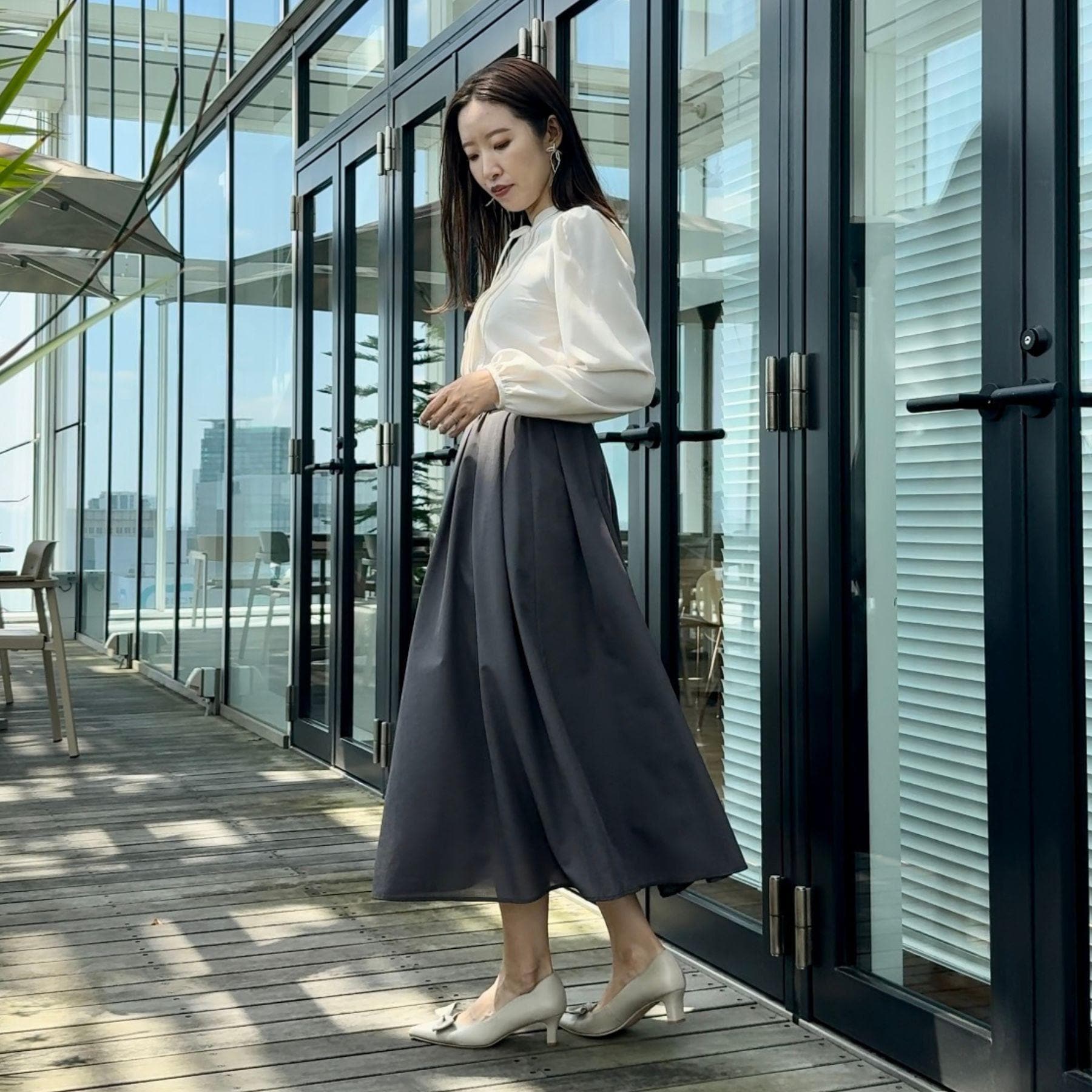 クチュール ブローチ Couture Brooch ピンタックレースブラウス （ブラック(019)） ブラック(019)