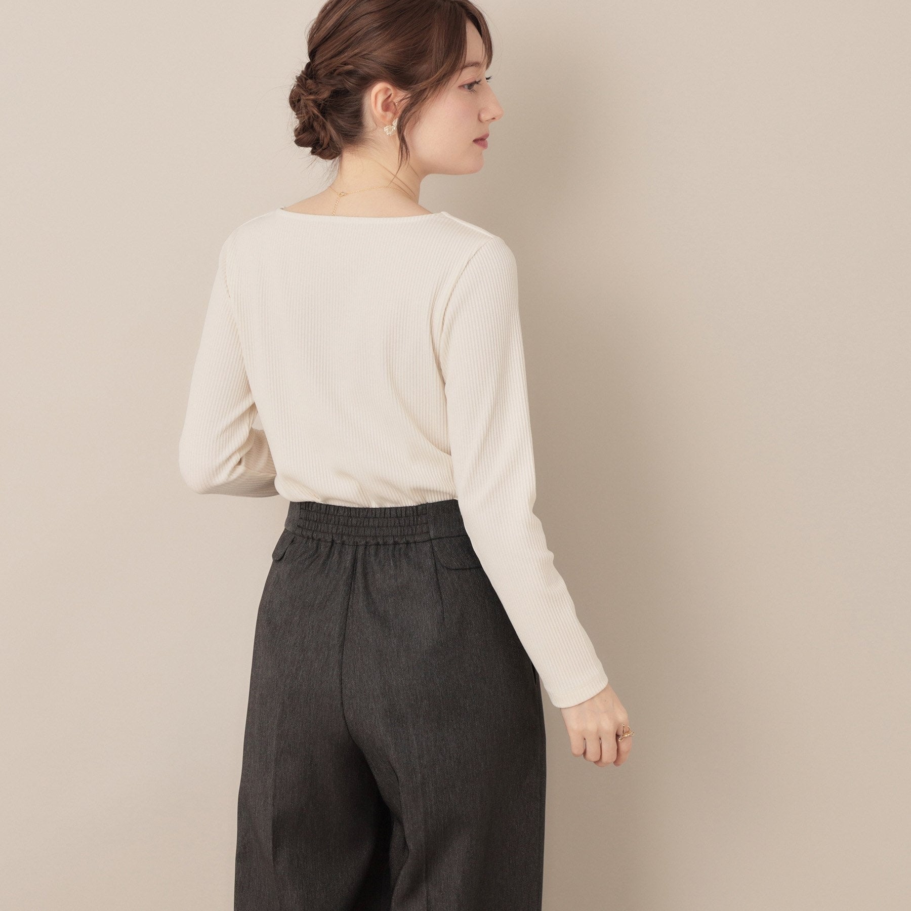 クチュール ブローチ Couture Brooch ハートネックテレコプルオーバー （ブラック(319)） ブラック(319)