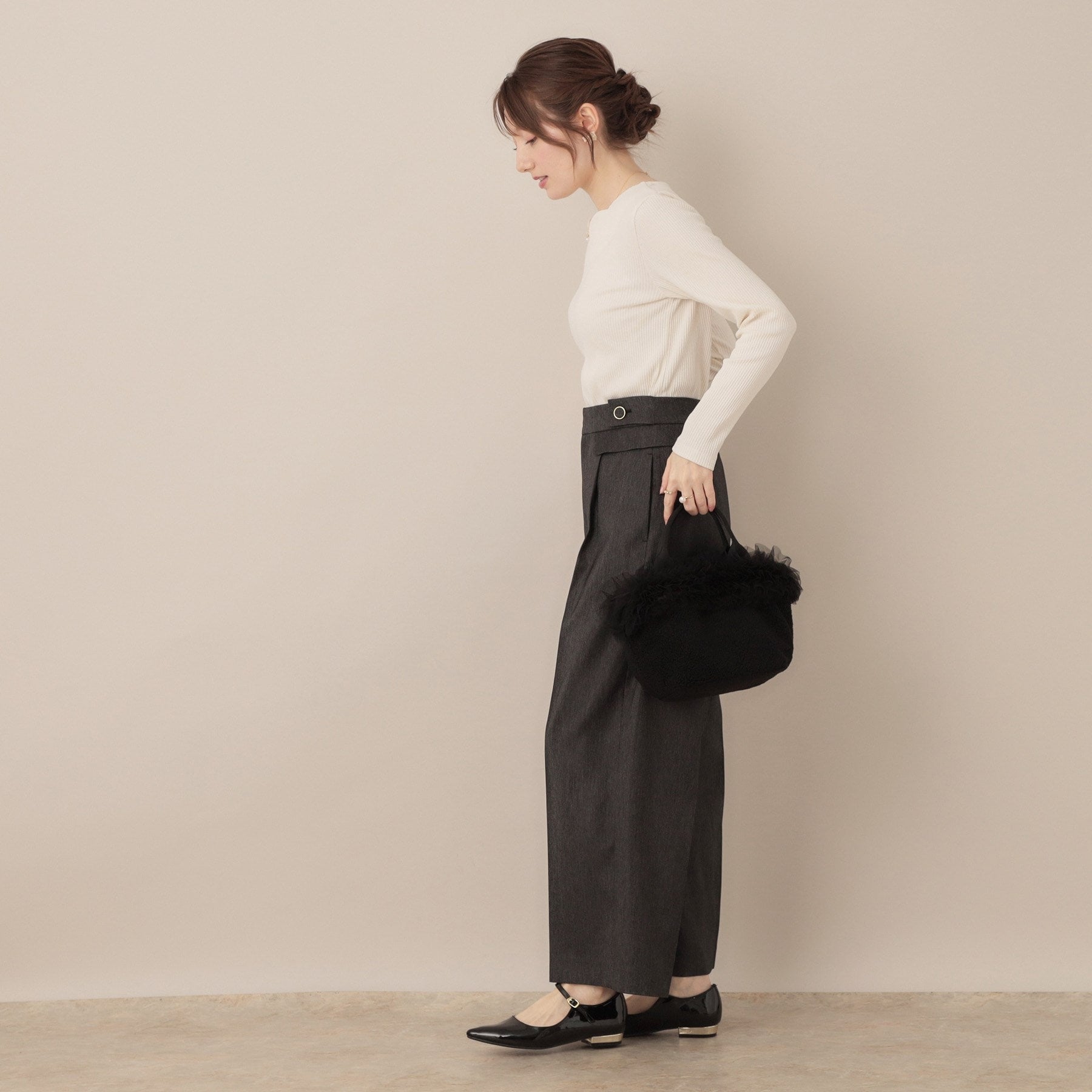 クチュール ブローチ Couture Brooch ハートネックテレコプルオーバー （ブラック(319)） ブラック(319)