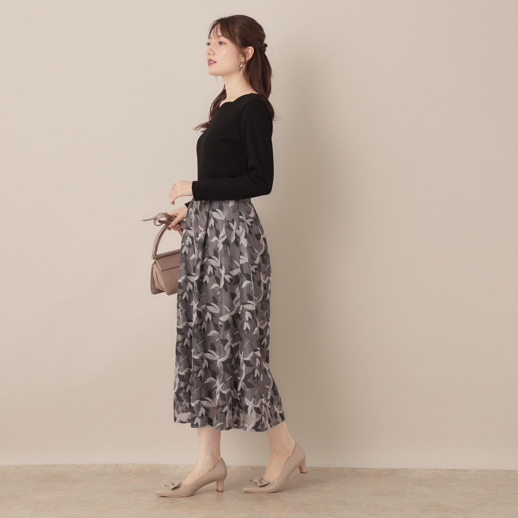 クチュール ブローチ Couture Brooch ハートネックテレコプルオーバー （ブラック(319)） ブラック(319)