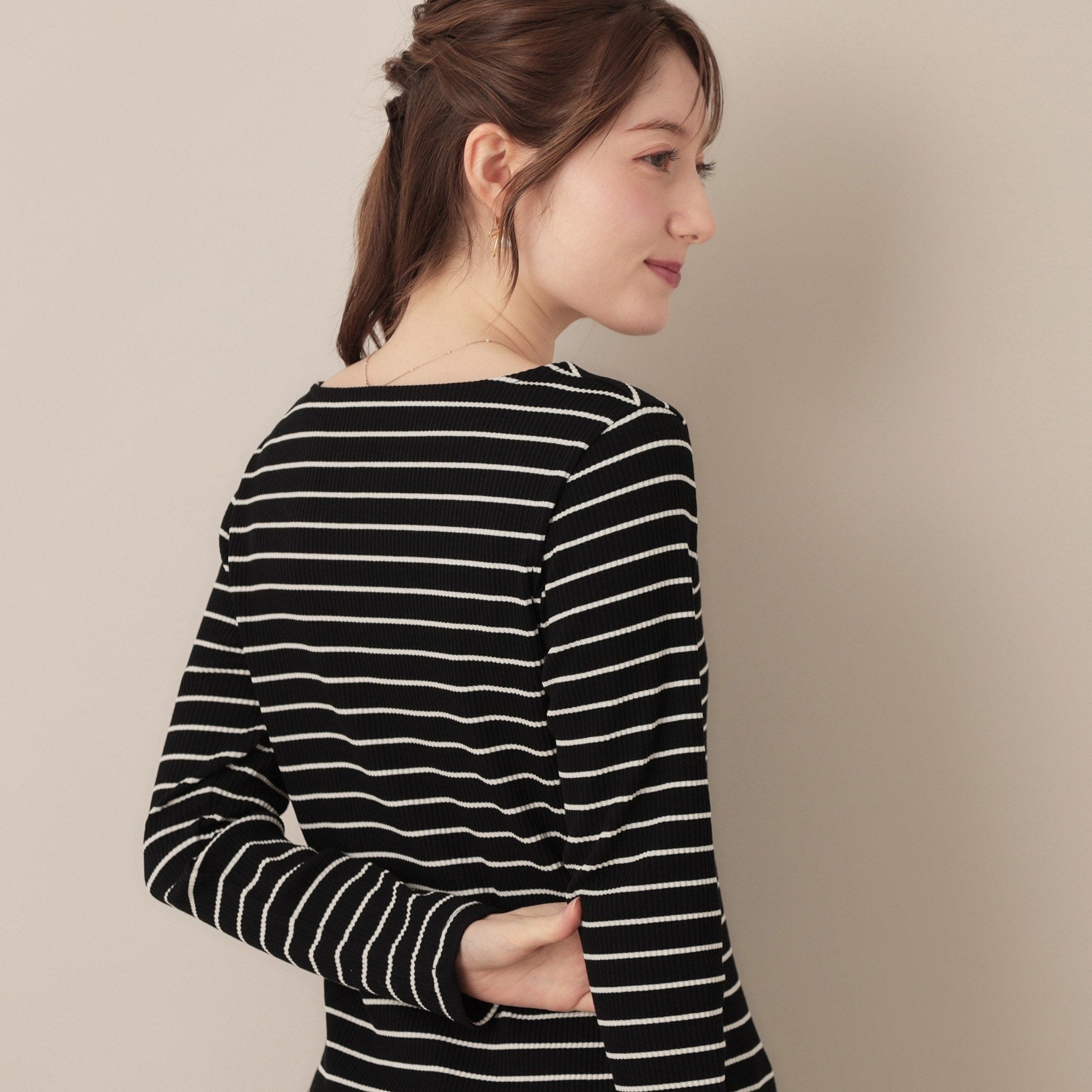 クチュール ブローチ Couture Brooch ハートネックテレコプルオーバー （ブラック(319)） ブラック(319)