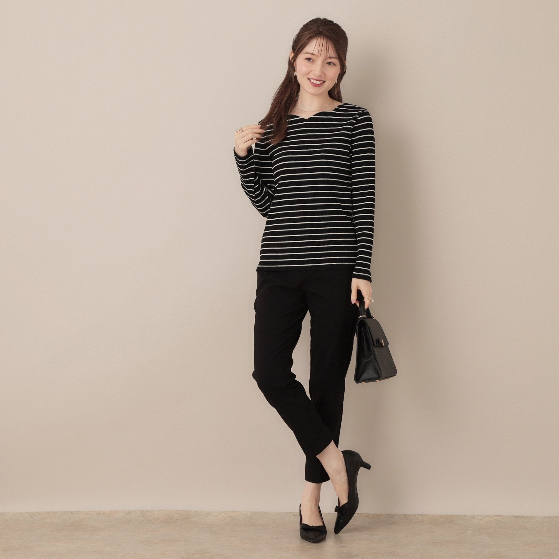 クチュール ブローチ Couture Brooch ハートネックテレコプルオーバー （ブラック(319)） ブラック(319)