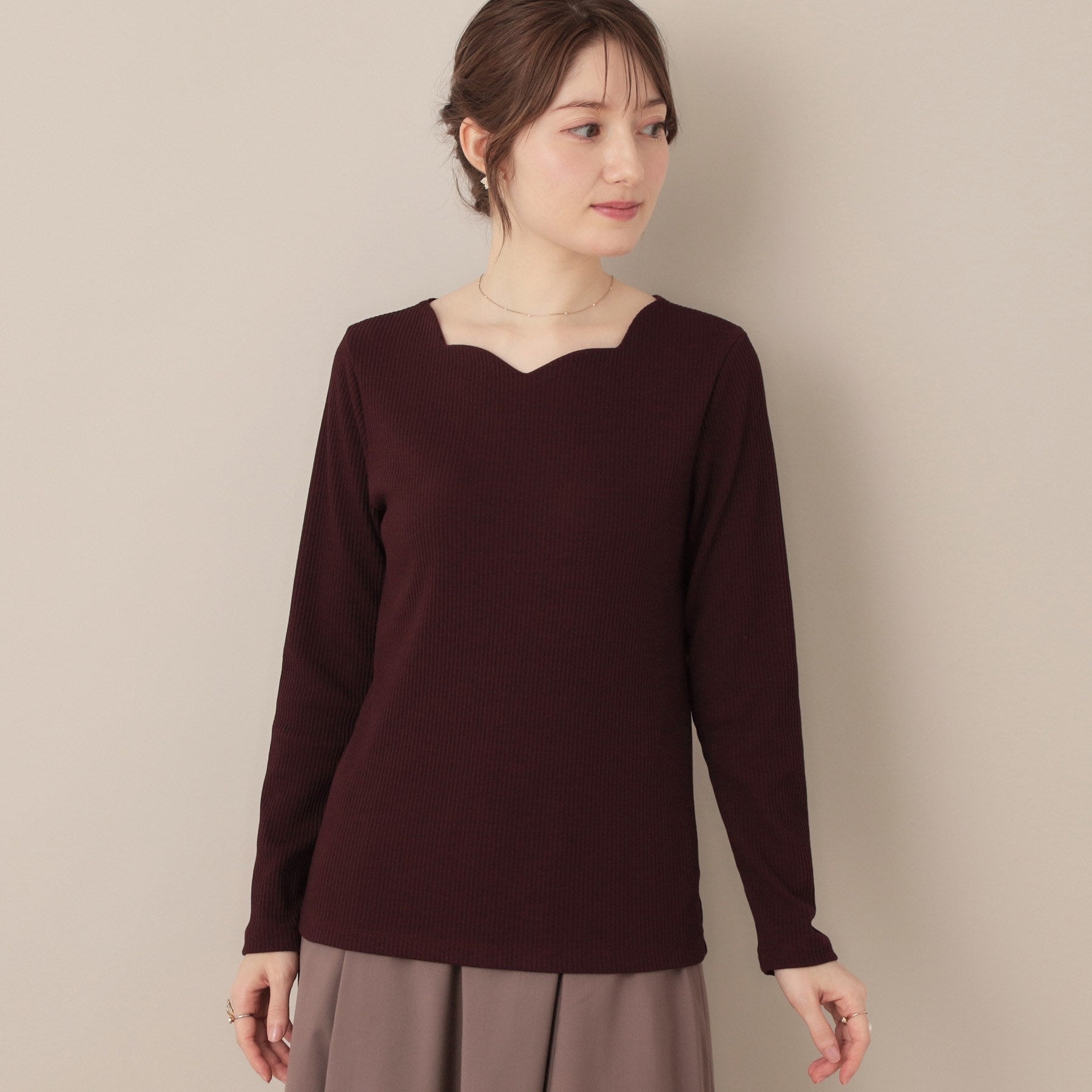 クチュール ブローチ Couture Brooch ハートネックテレコプルオーバー （ブラック(319)） ブラック(319)