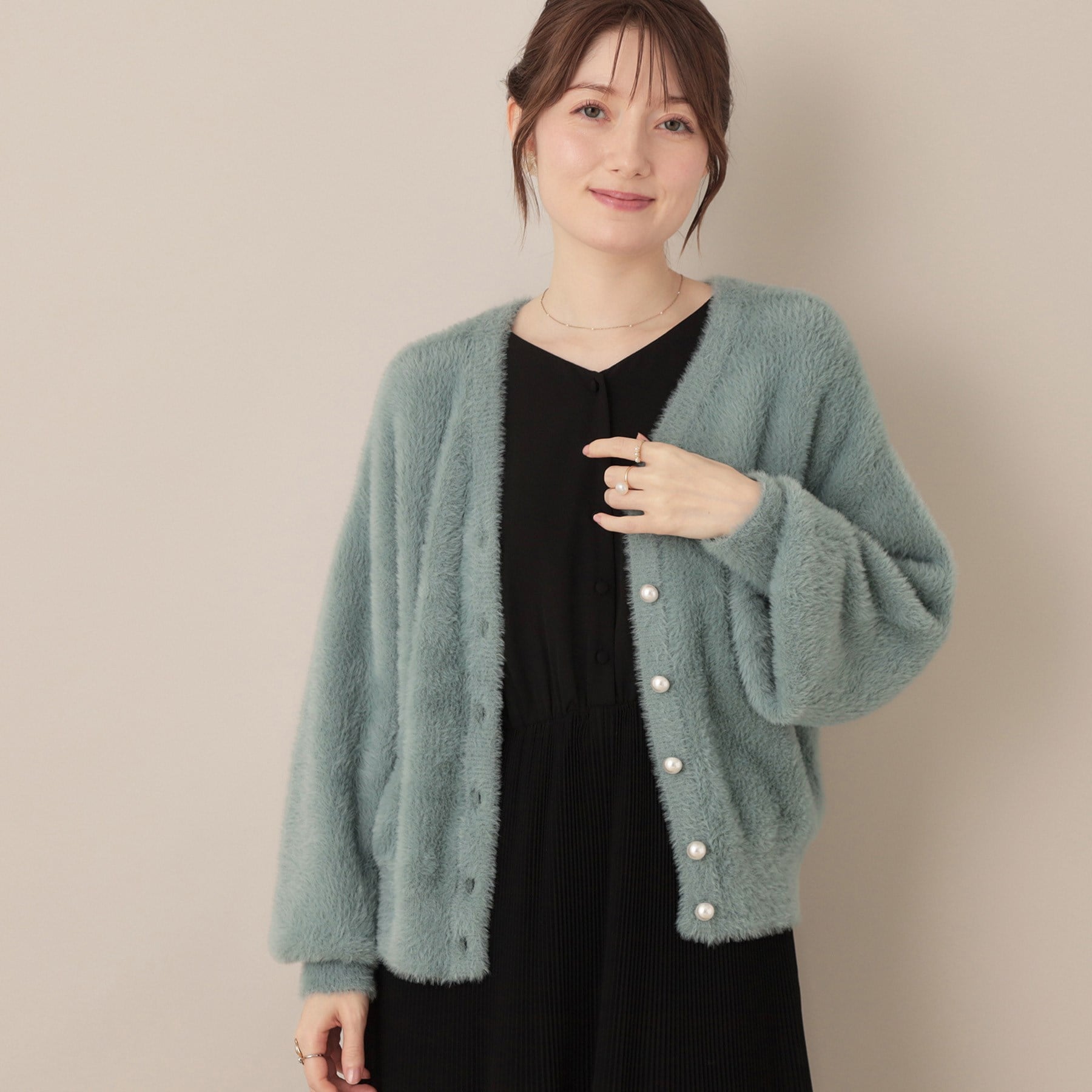 クチュール ブローチ Couture Brooch フェザーカーディトップス （トープ(054)） トープ(054)