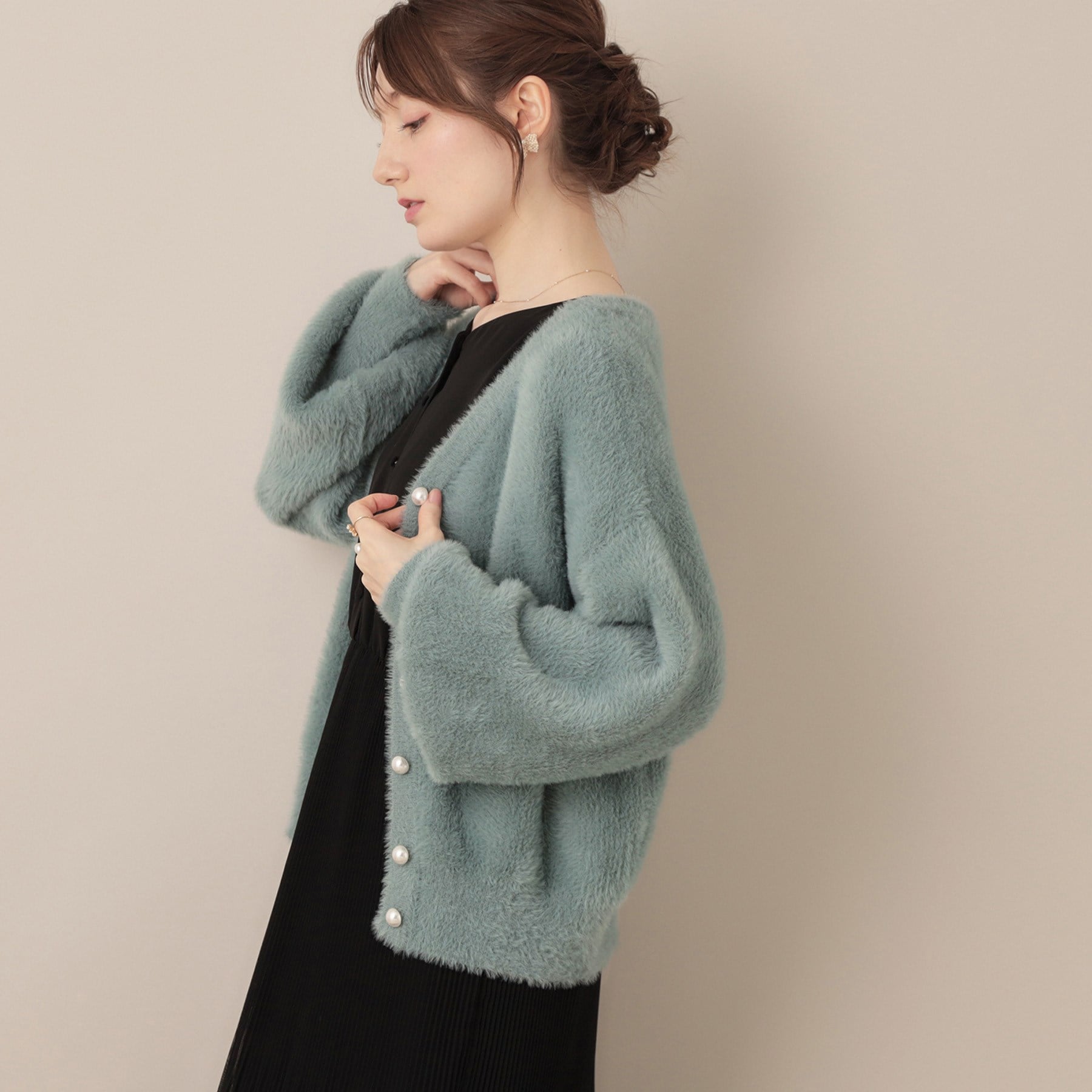 クチュール ブローチ Couture Brooch フェザーカーディトップス （トープ(054)） トープ(054)