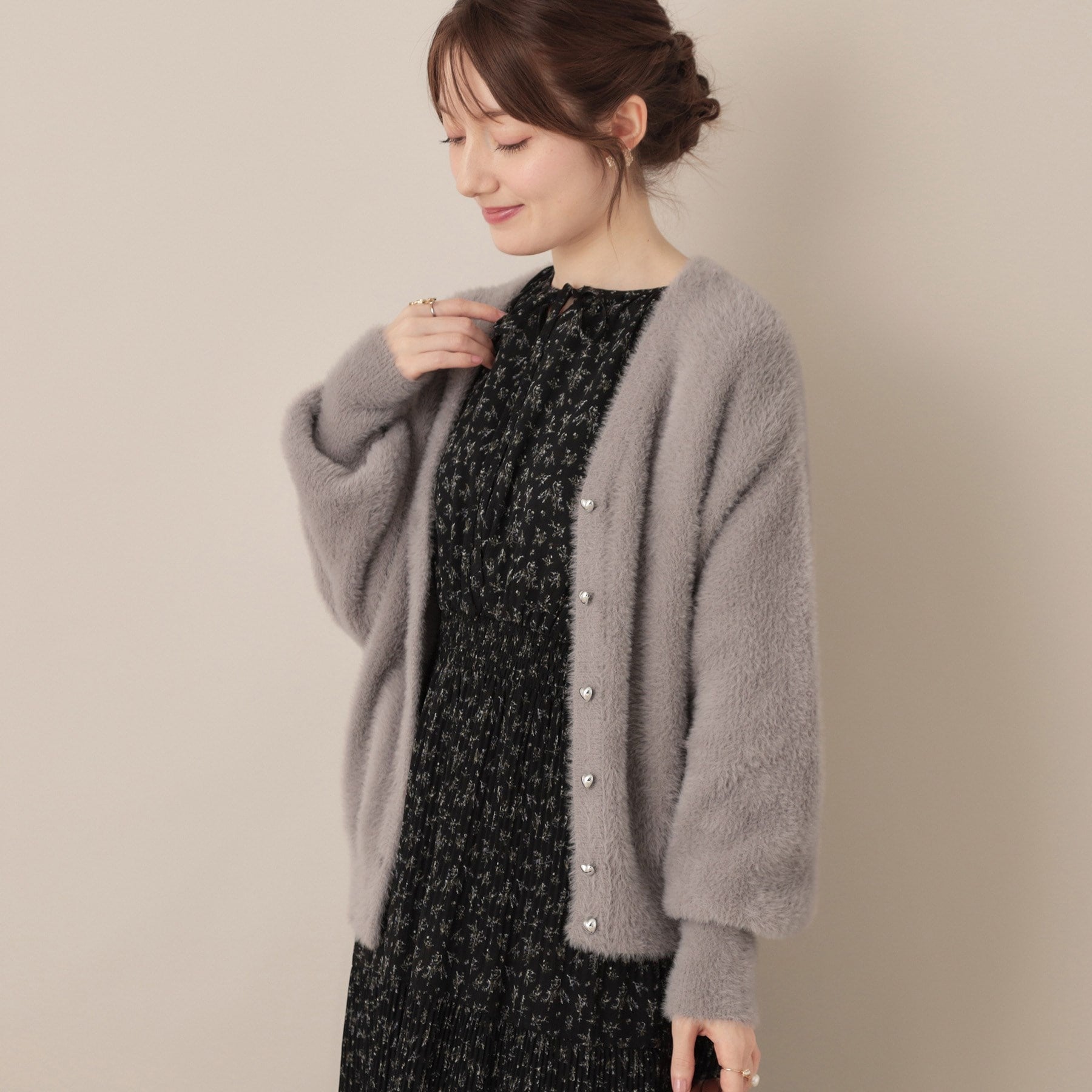 クチュール ブローチ Couture Brooch フェザーカーディトップス （トープ(054)） トープ(054)