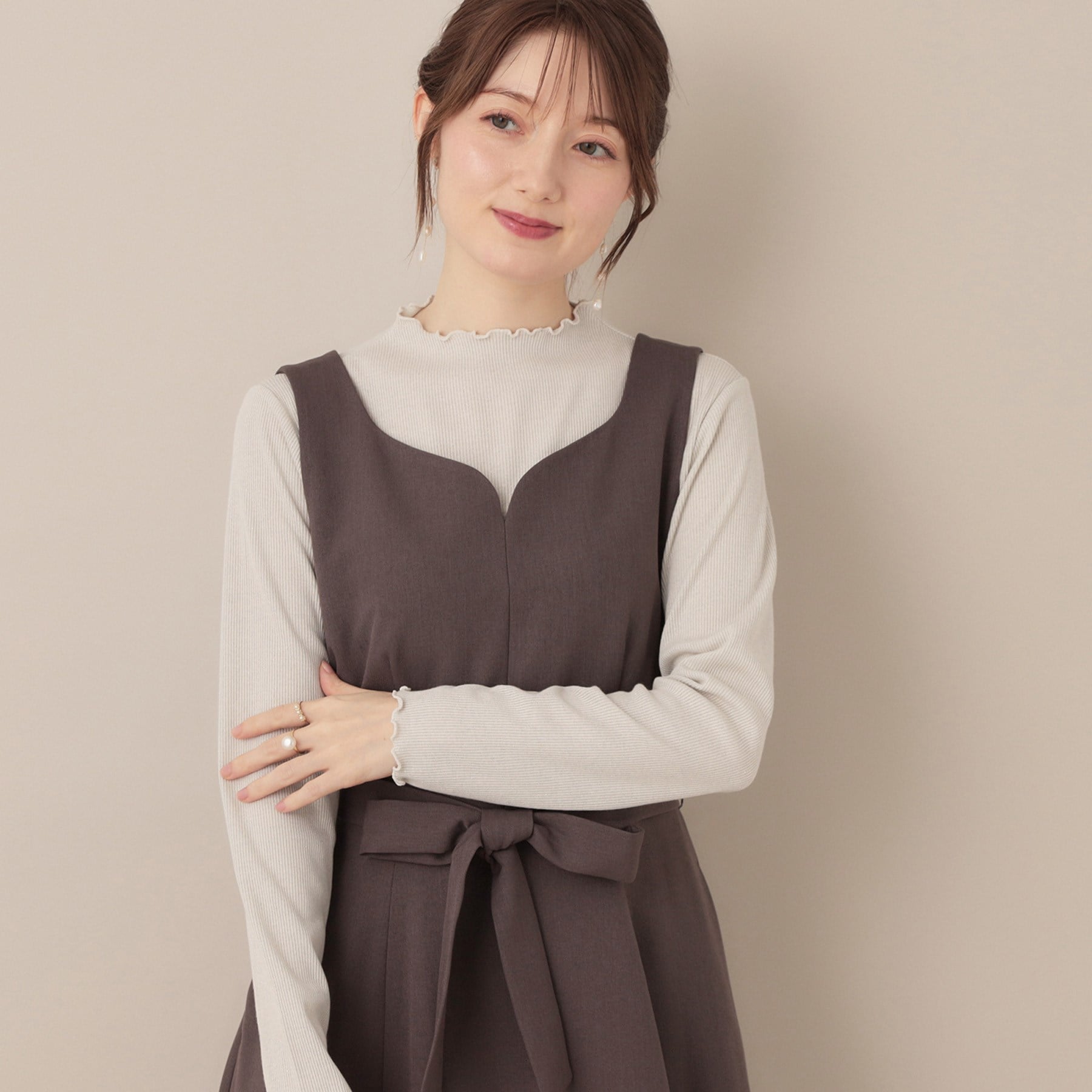 クチュール ブローチ Couture Brooch サステナブル テレコインナートップス （アイボリー(004)） アイボリー(004)