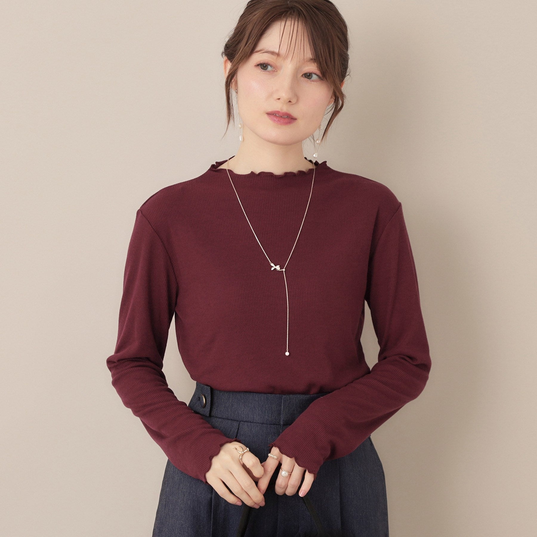 クチュール ブローチ Couture Brooch サステナブル テレコインナートップス （アイボリー(004)） アイボリー(004)