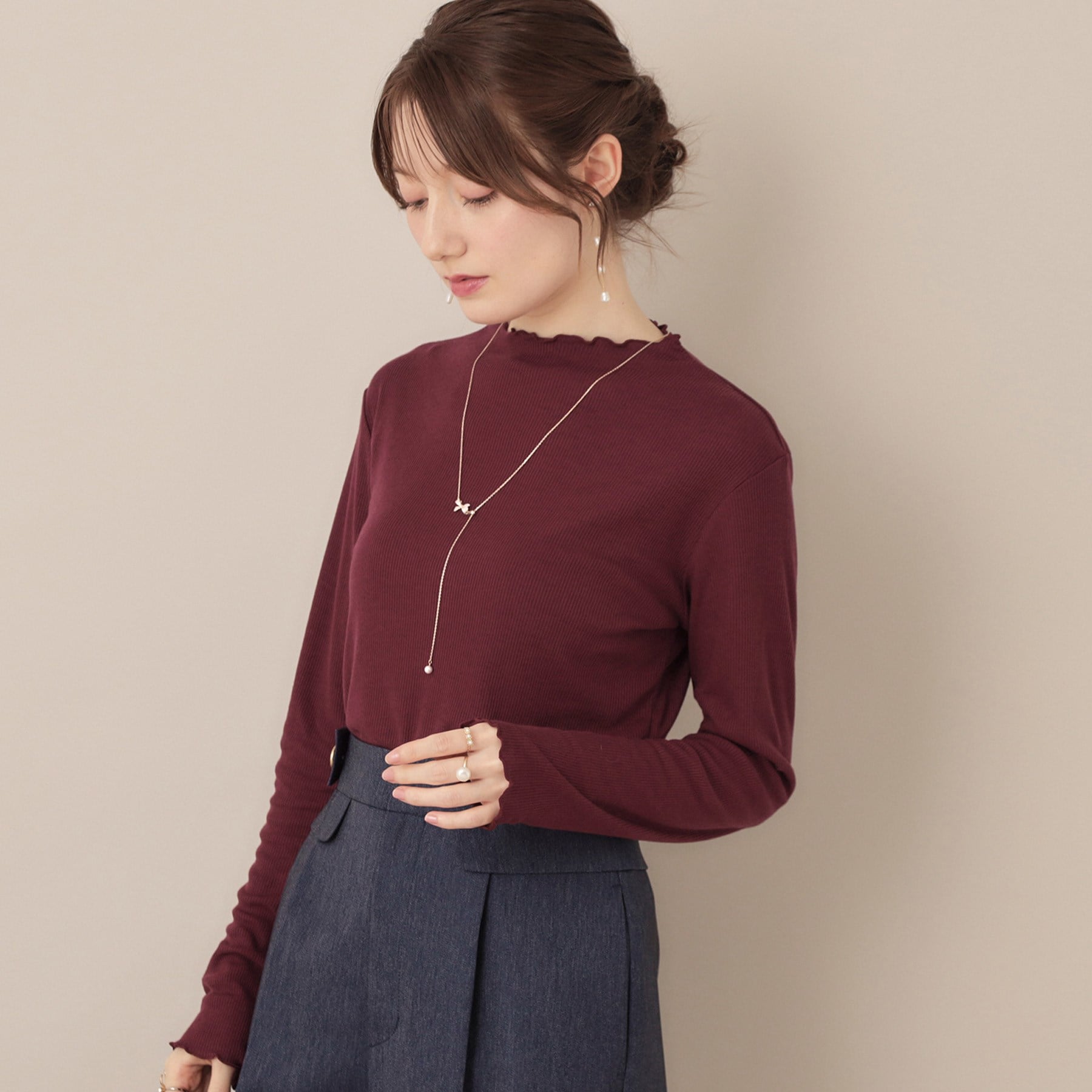 クチュール ブローチ Couture Brooch サステナブル テレコインナートップス （アイボリー(004)） アイボリー(004)