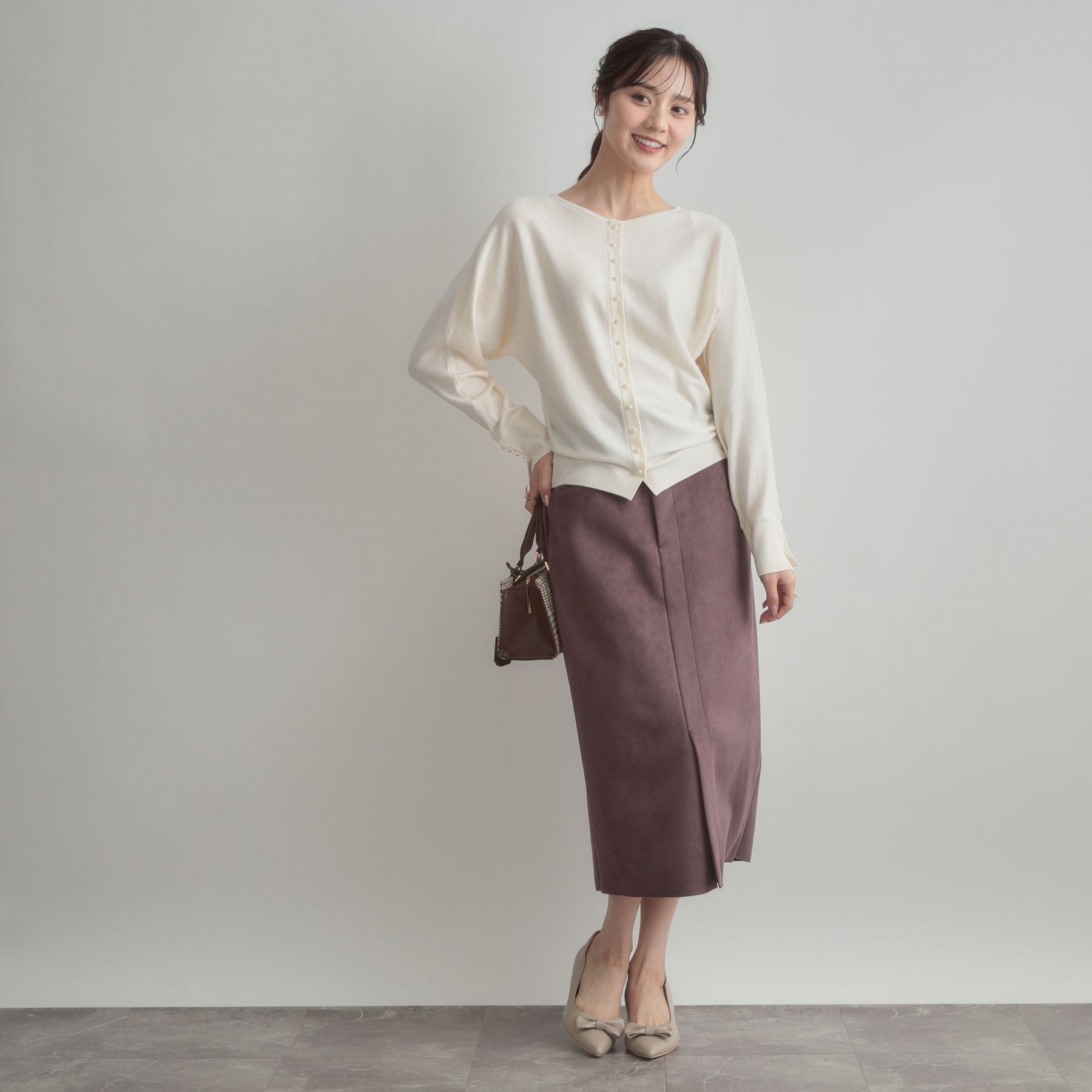 クチュール ブローチ Couture Brooch バックパール調ニット （ブラウン(043)） ブラウン(043)