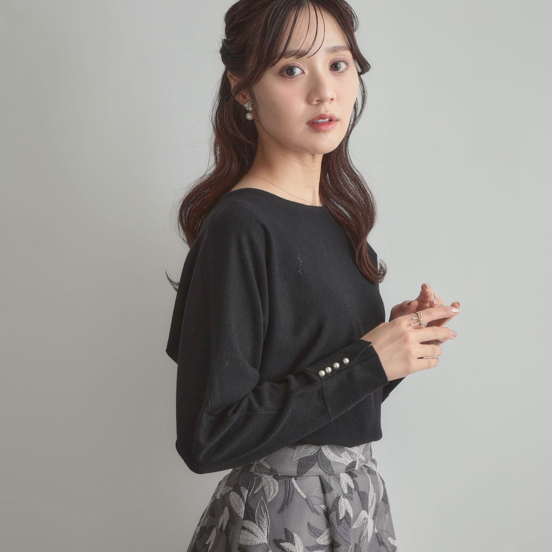 クチュール ブローチ Couture Brooch バックパール調ニット （ブラウン(043)） ブラウン(043)