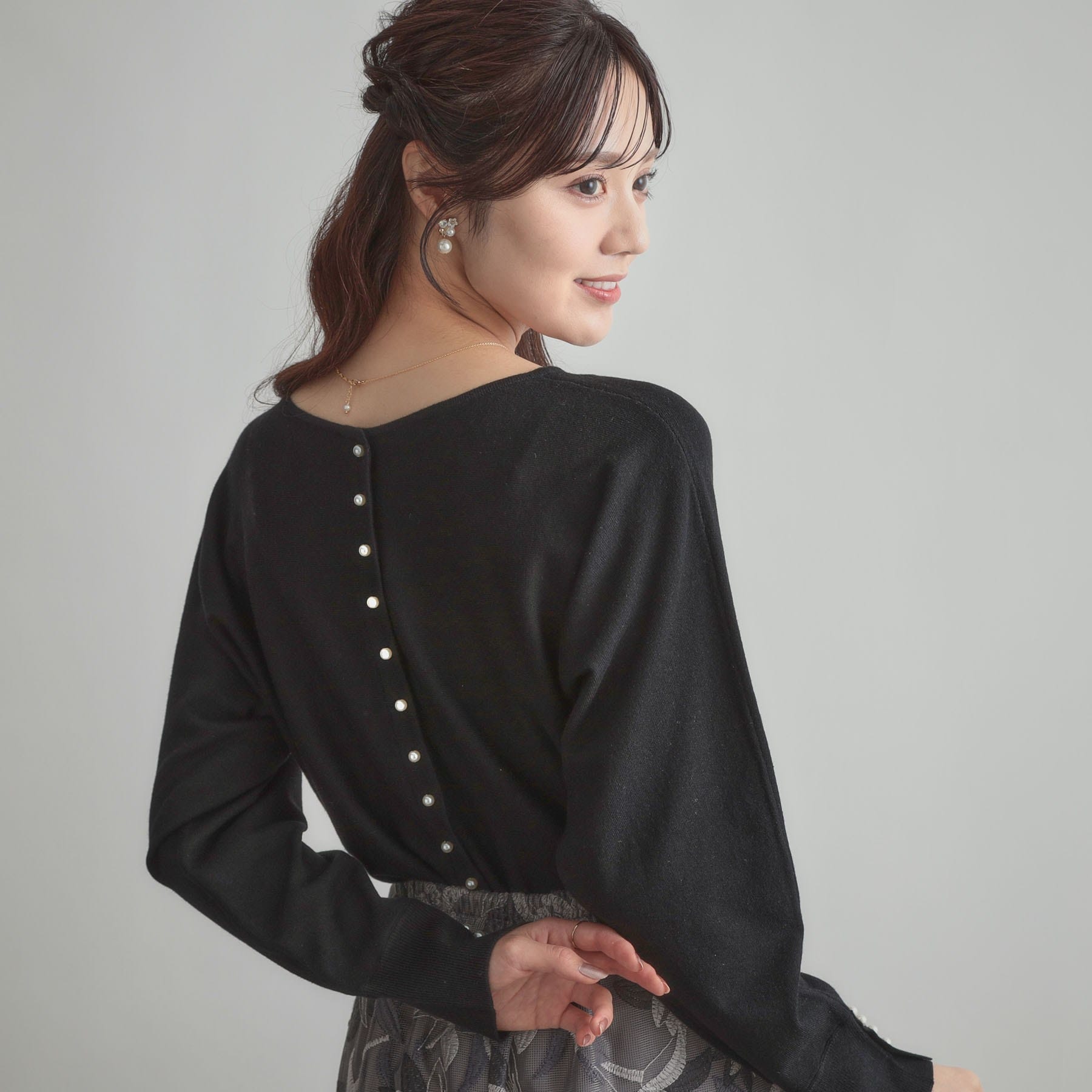 クチュール ブローチ Couture Brooch バックパール調ニット （ブラウン(043)） ブラウン(043)