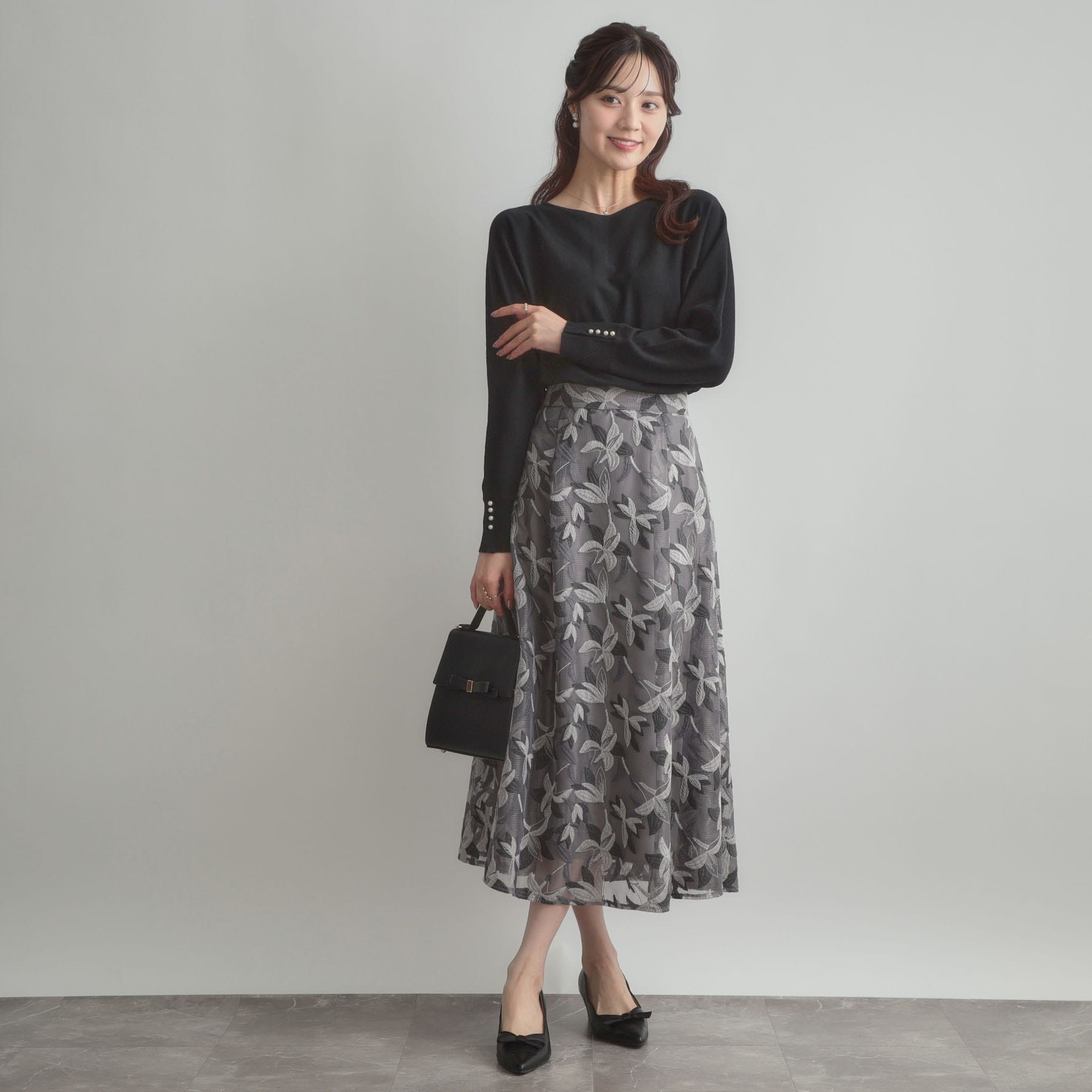 クチュール ブローチ Couture Brooch バックパール調ニット （ブラウン(043)） ブラウン(043)