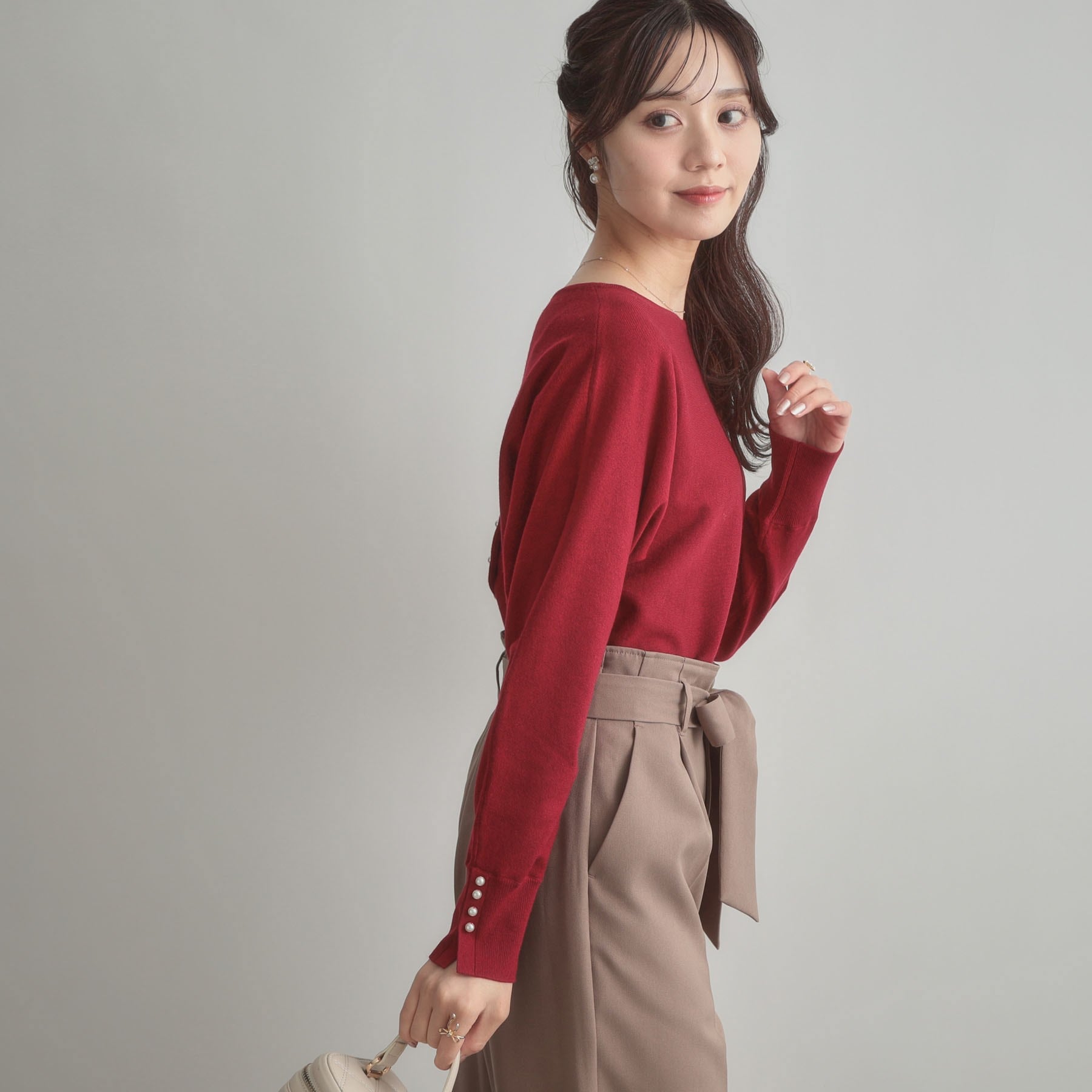 クチュール ブローチ Couture Brooch バックパール調ニット （ブラウン(043)） ブラウン(043)