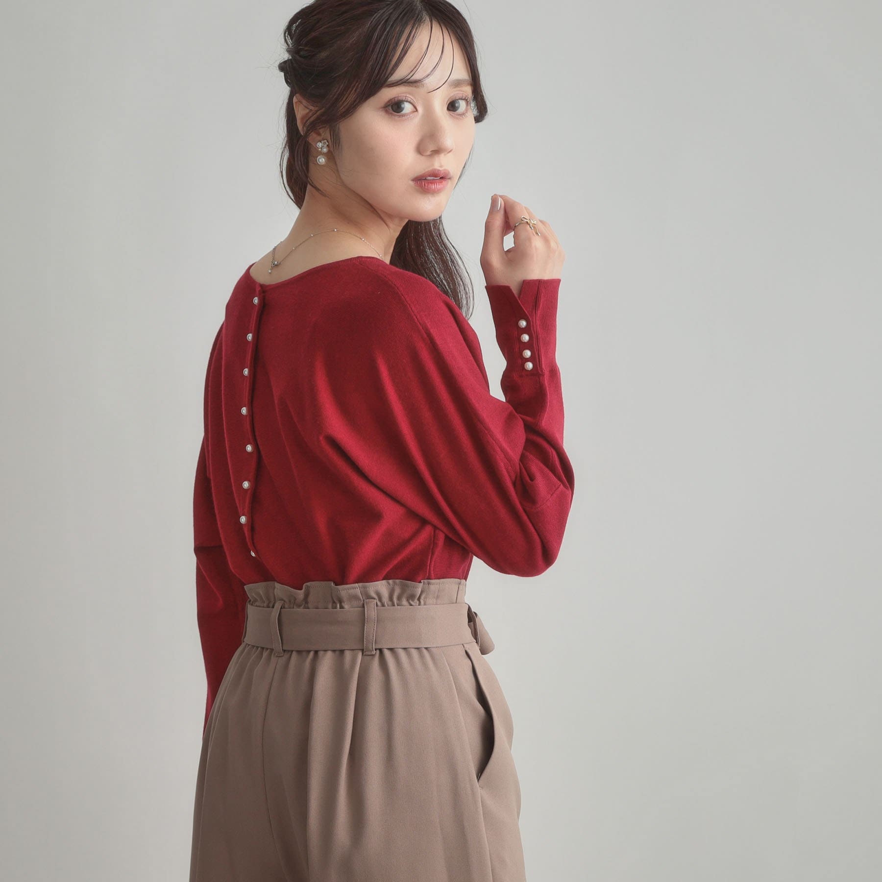 クチュール ブローチ Couture Brooch バックパール調ニット （ブラウン(043)） ブラウン(043)