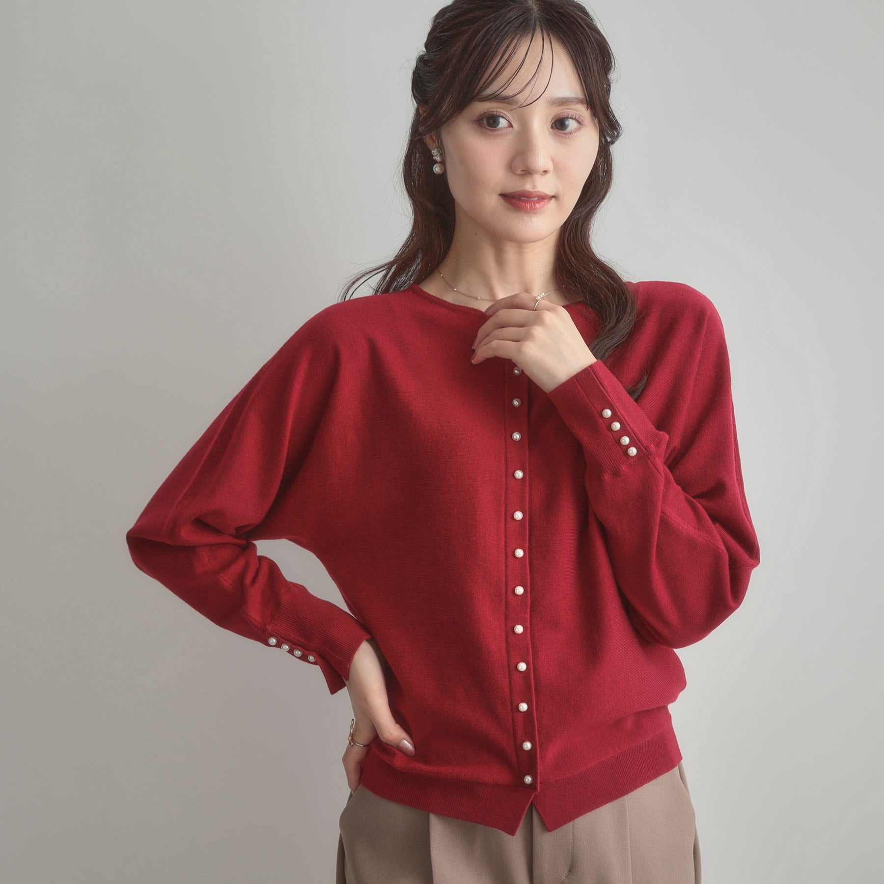 クチュール ブローチ Couture Brooch バックパール調ニット （ブラウン(043)） ブラウン(043)