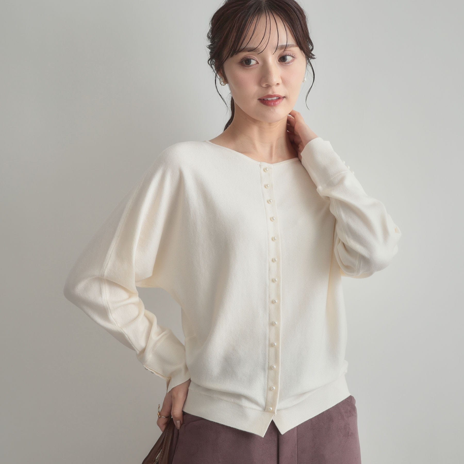 クチュール ブローチ Couture Brooch バックパール調ニット （アイボリー(004)） アイボリー(004)