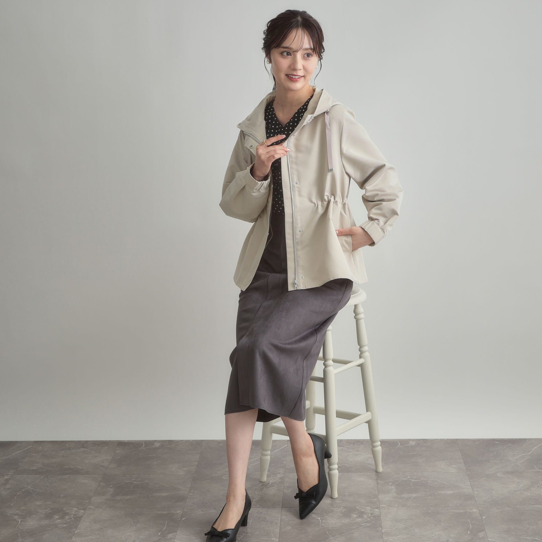 クチュール ブローチ Couture Brooch キルトライナー付マウンテンパーカ （ライトグレー(011)） ライトグレー(011)