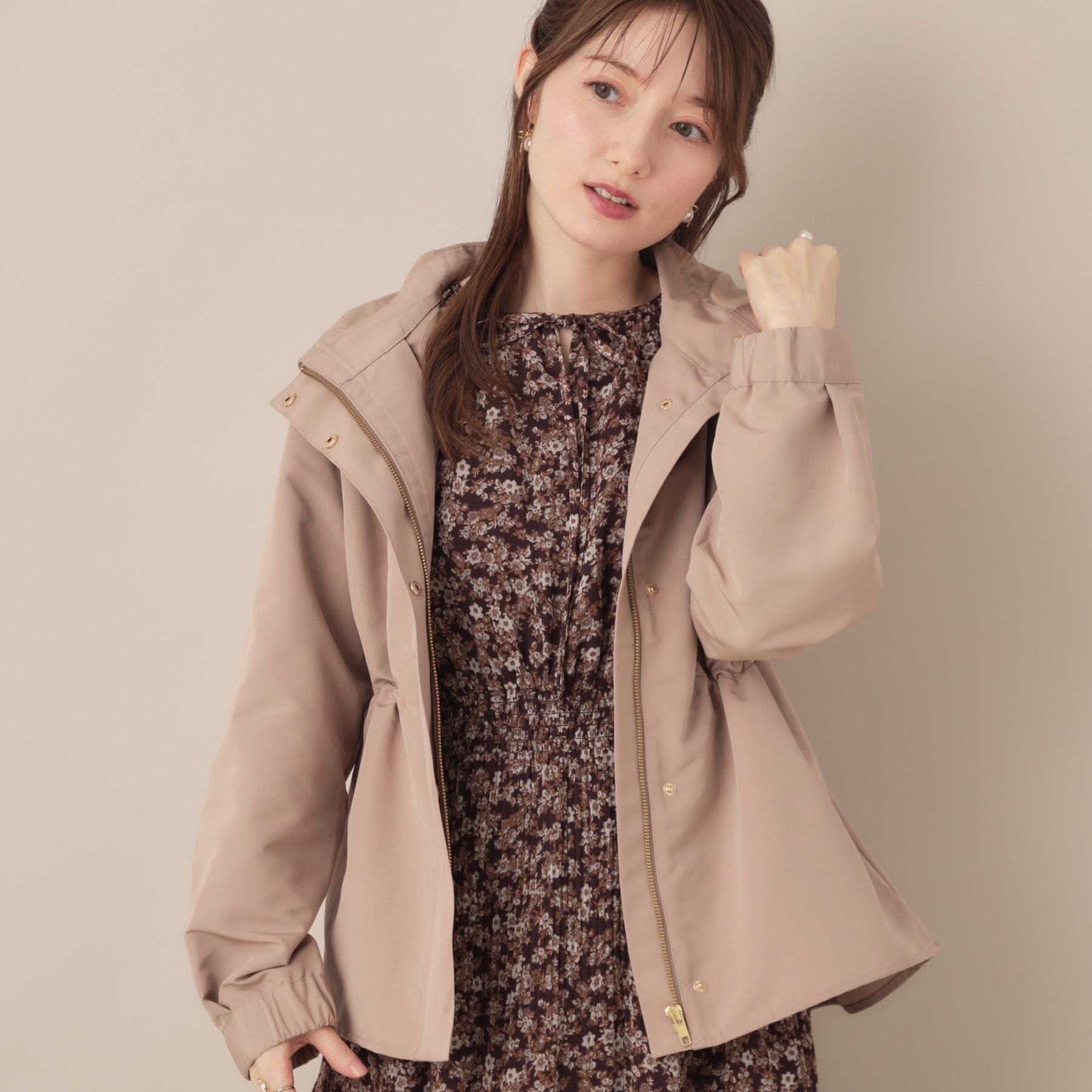 クチュール ブローチ Couture Brooch キルトライナー付マウンテンパーカ （ピンクベージュ(053)） ピンクベージュ(053)