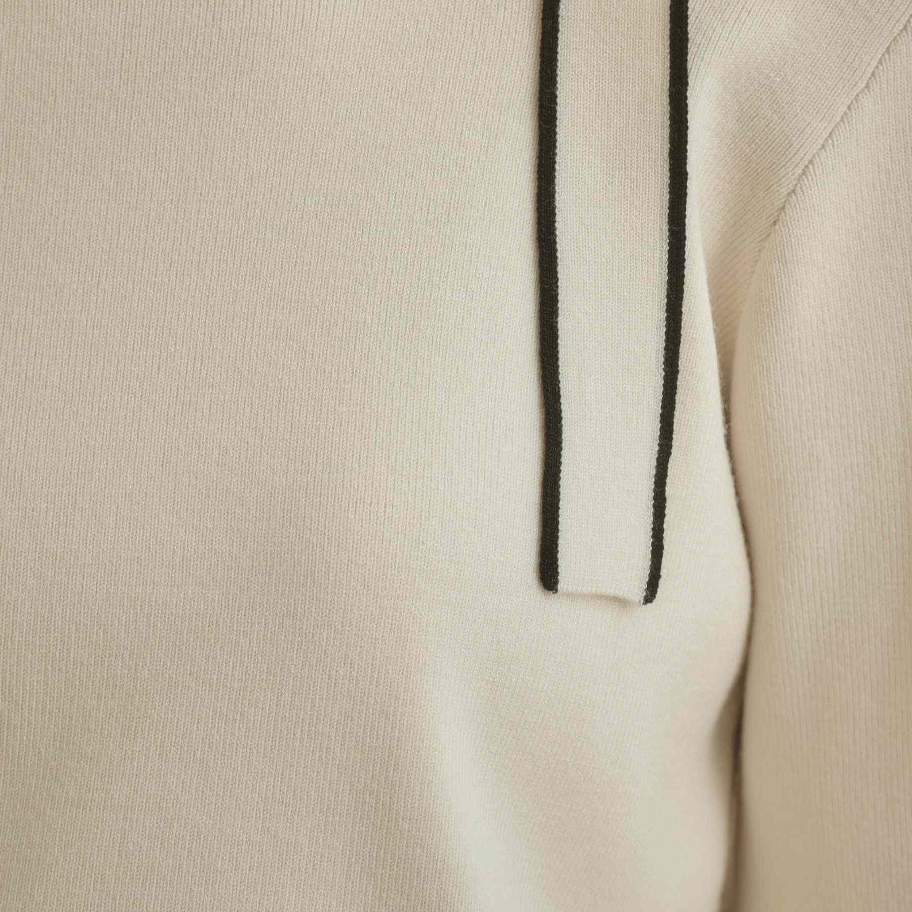 クチュール ブローチ Couture Brooch 配色リボン総針ニットトップス （アイボリー(004)） アイボリー(004)