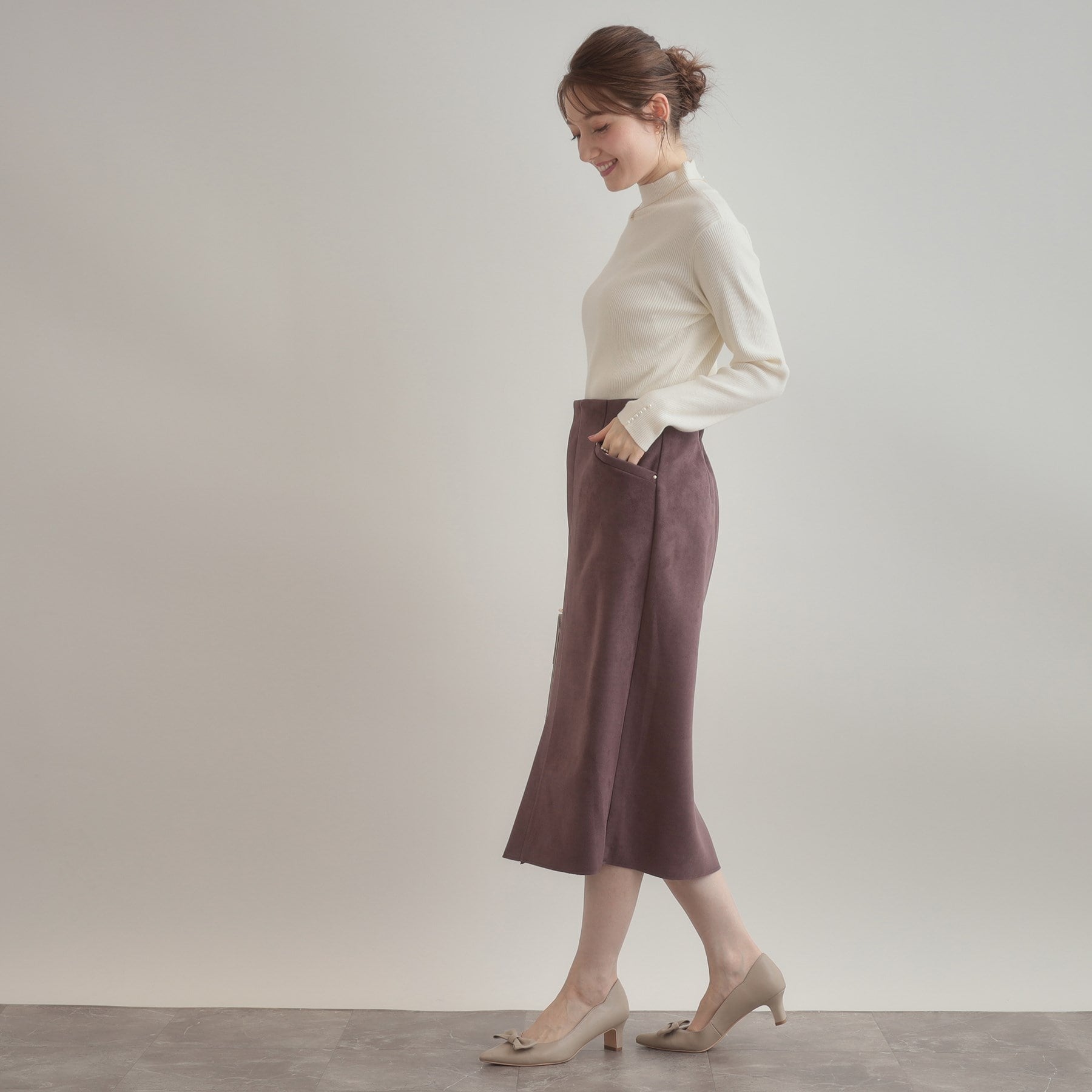 クチュール ブローチ Couture Brooch パール調リブニット （レッド(063)） レッド(063)