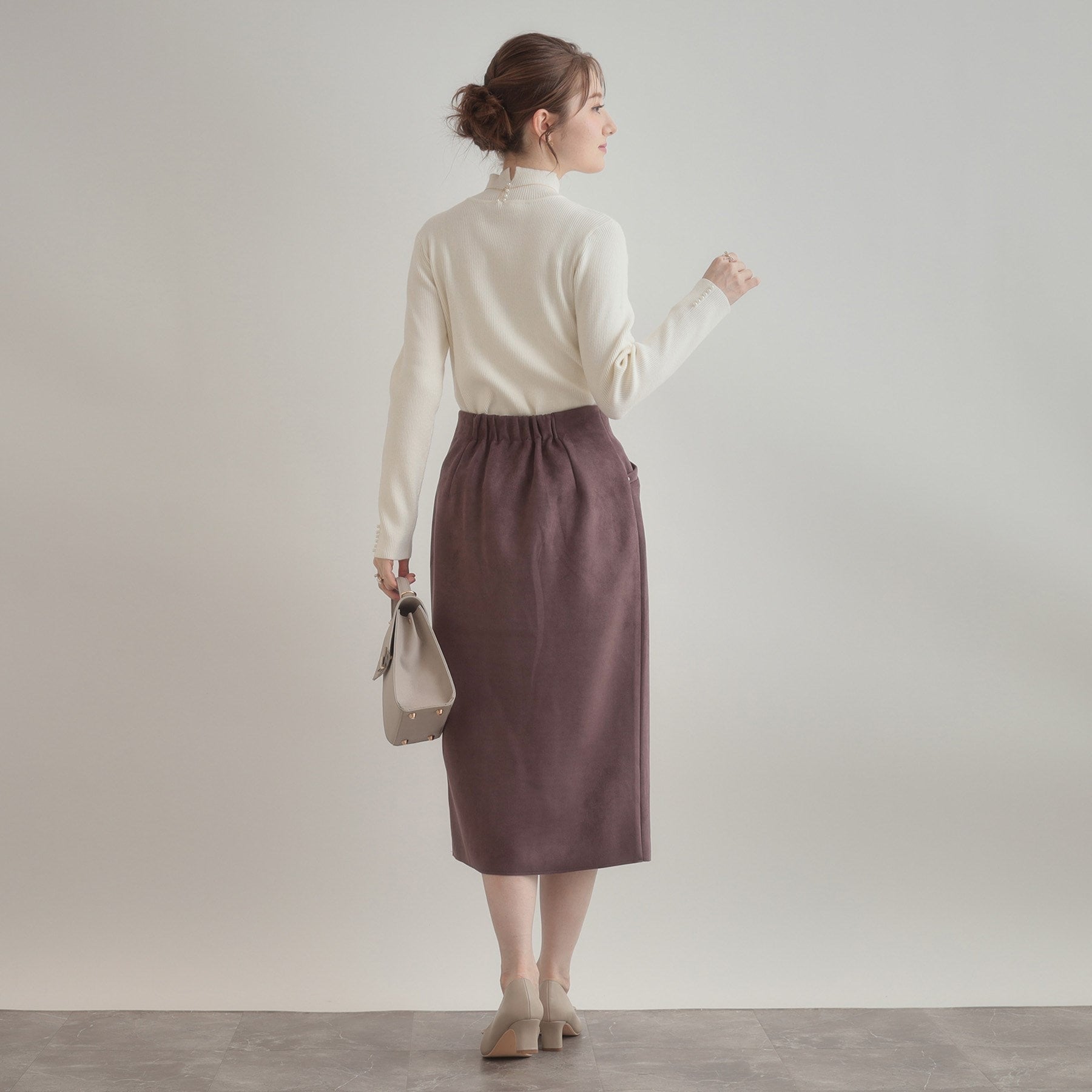 クチュール ブローチ Couture Brooch パール調リブニット （レッド(063)） レッド(063)