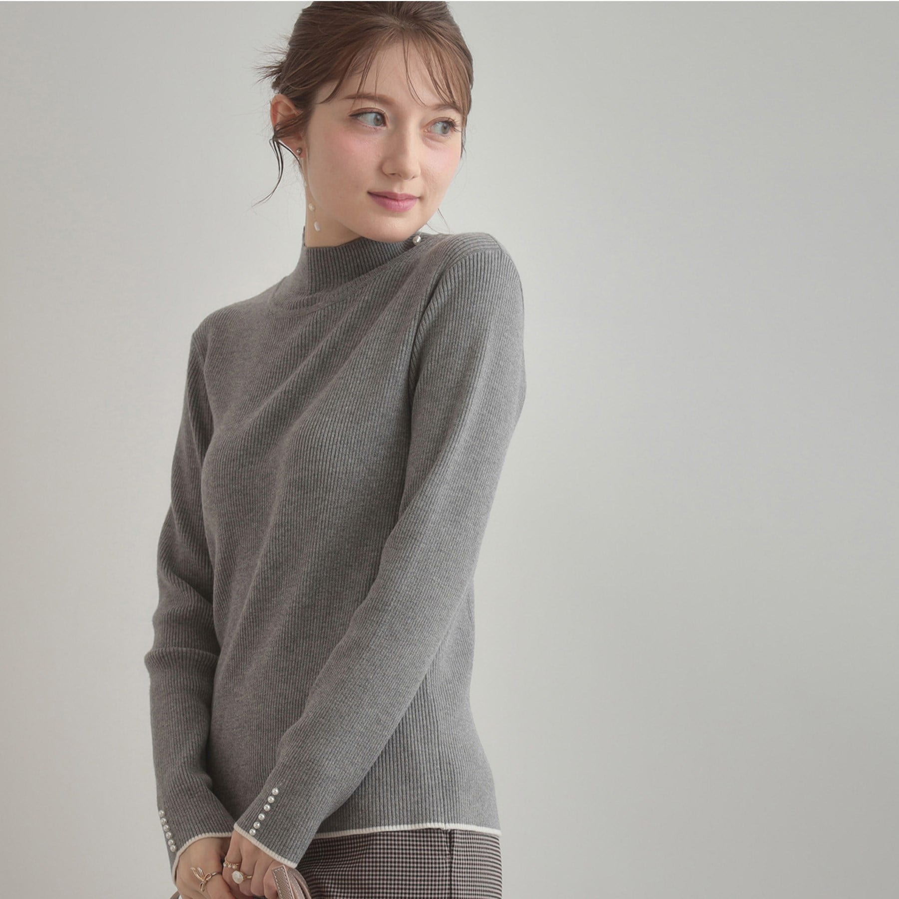 クチュール ブローチ Couture Brooch パール調リブニット （レッド(063)） レッド(063)