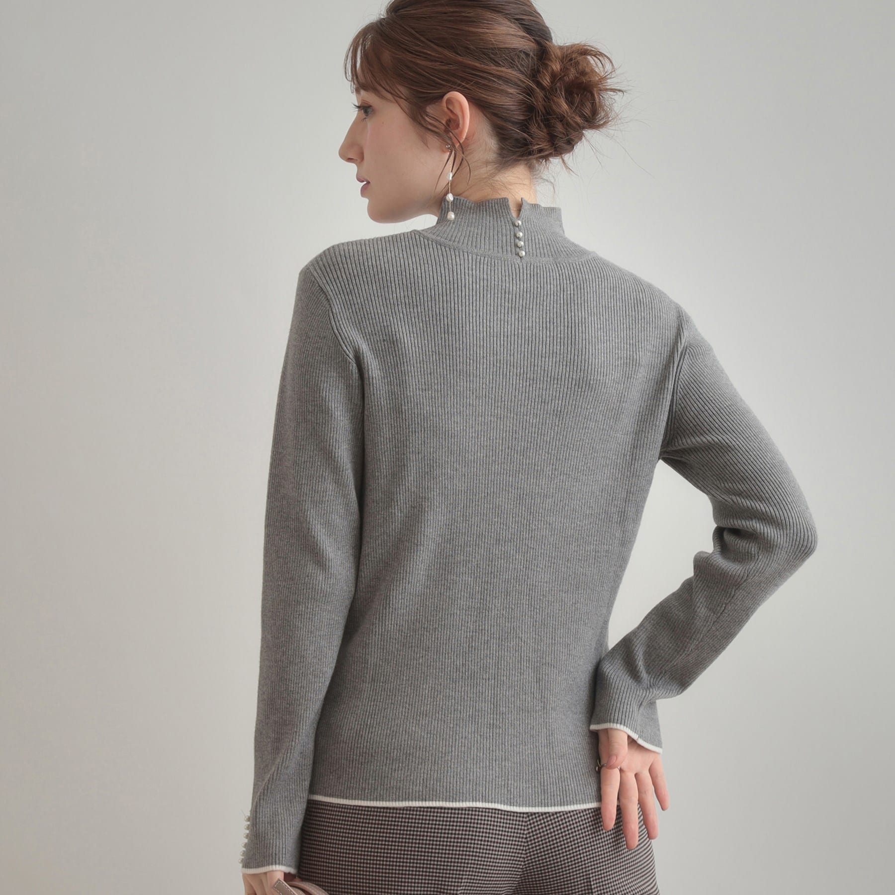 クチュール ブローチ Couture Brooch パール調リブニット （レッド(063)） レッド(063)