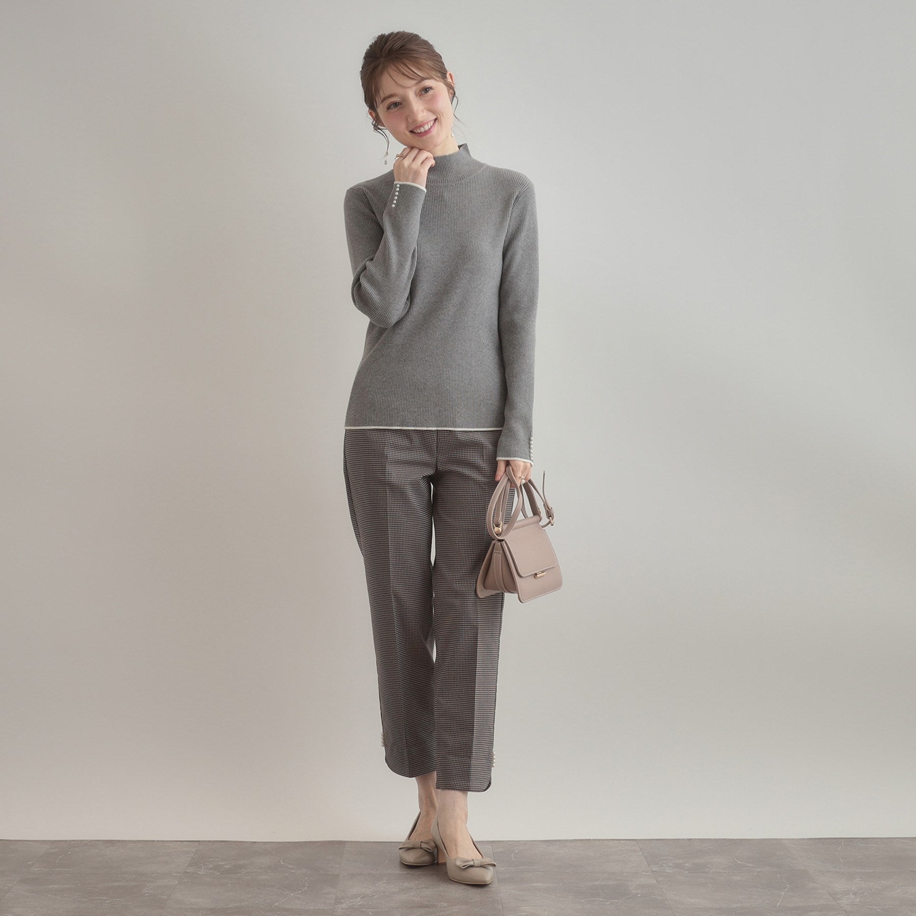 クチュール ブローチ Couture Brooch パール調リブニット （レッド(063)） レッド(063)