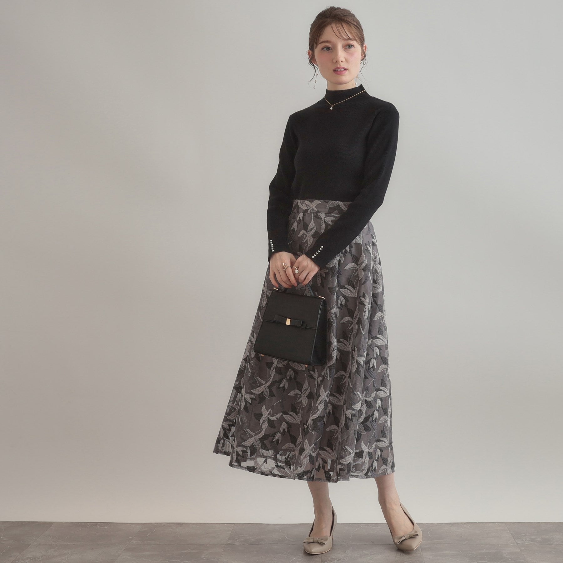 クチュール ブローチ Couture Brooch パール調リブニット （レッド(063)） レッド(063)