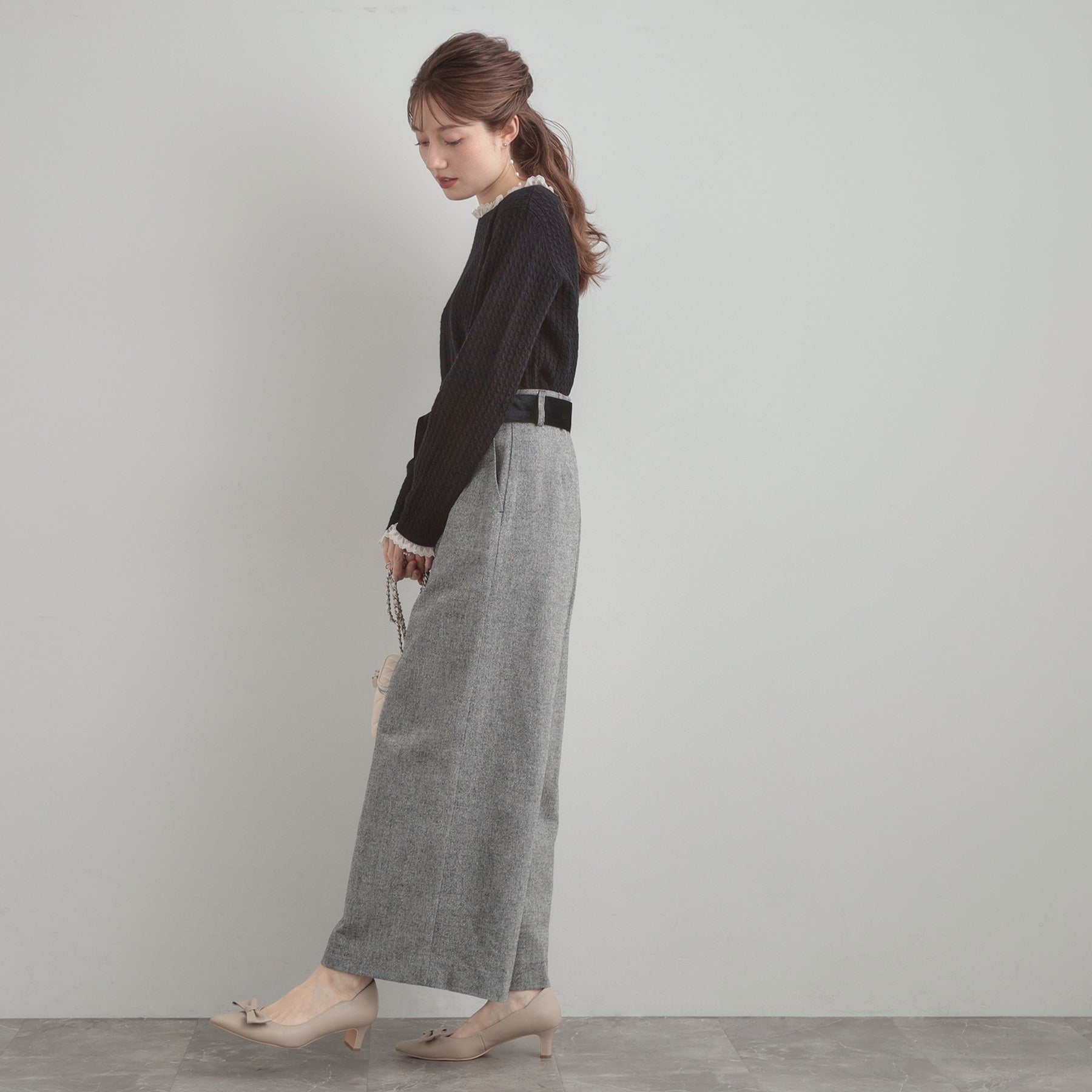 クチュール ブローチ Couture Brooch ケーブルレース バックリボンニット （ミントグリーン(021)） ミントグリーン(021)