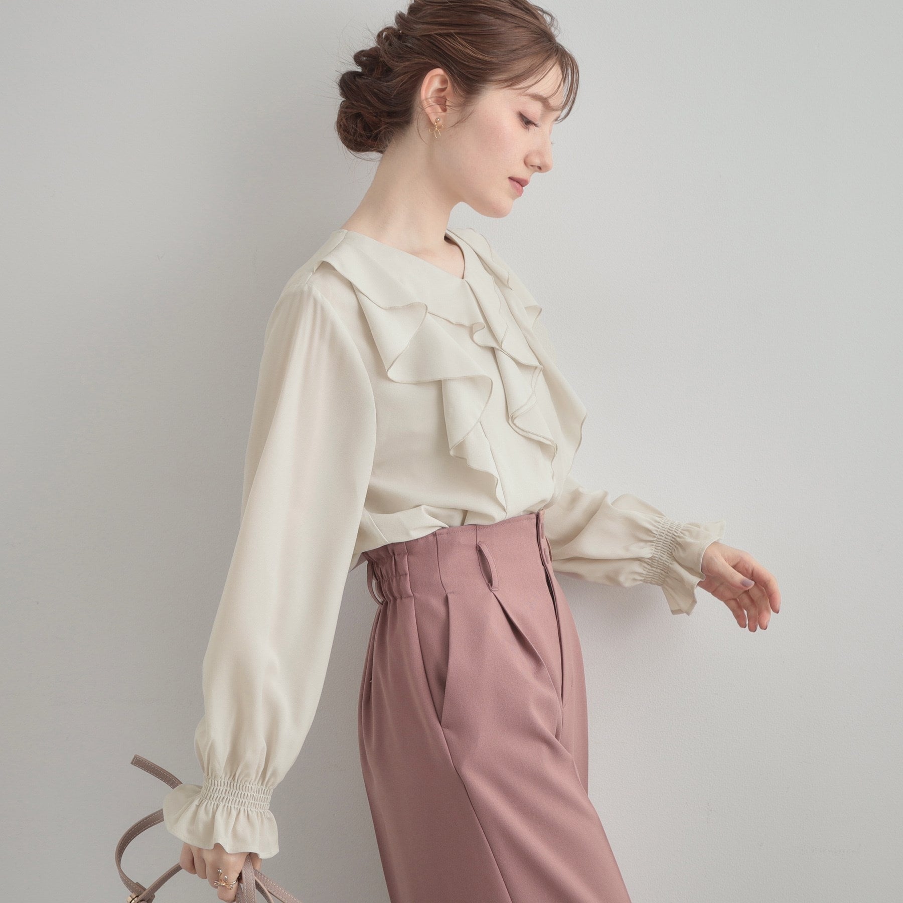 クチュール ブローチ Couture Brooch ラッフルフリルブラウス （ライトグレー(011)） ライトグレー(011)