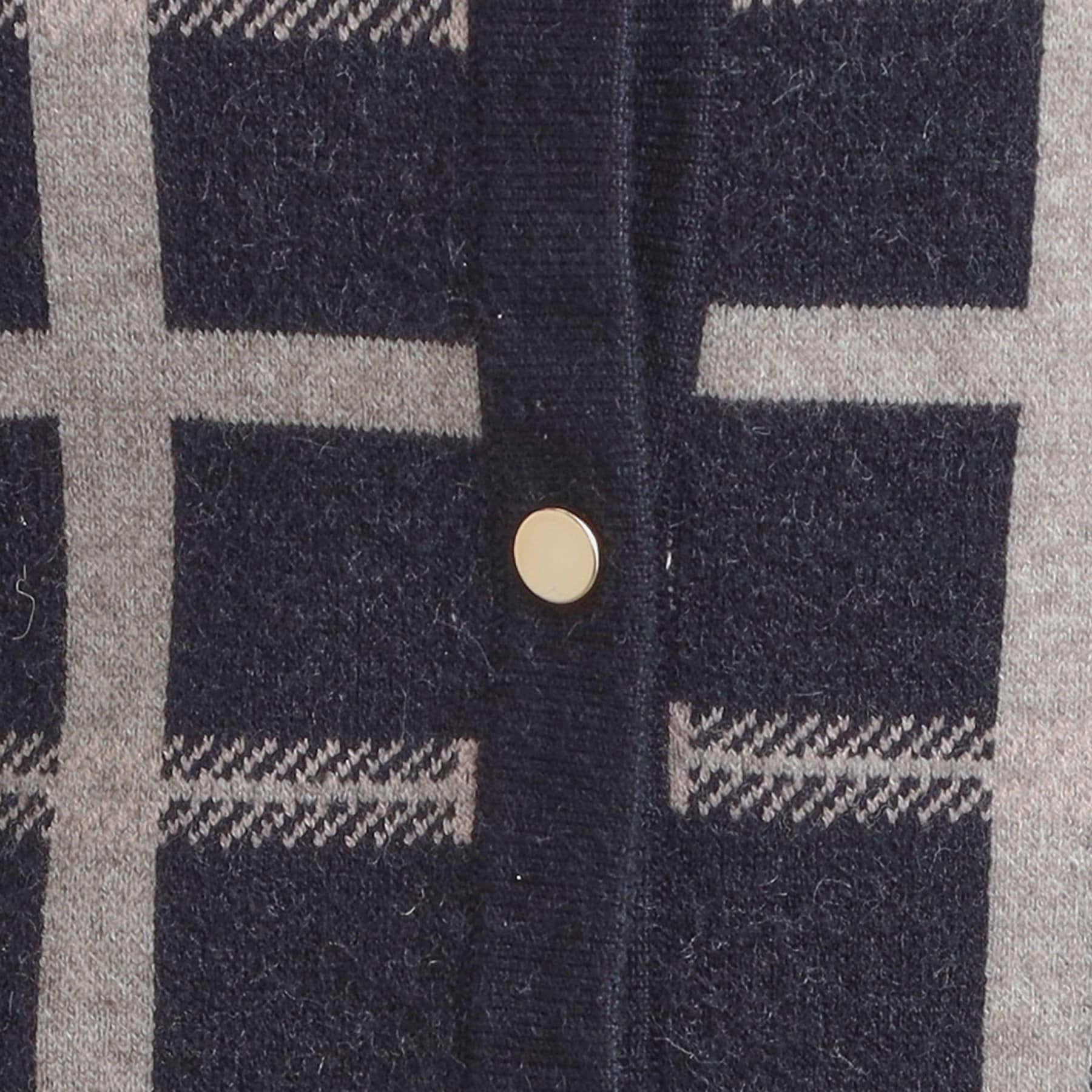 クチュール ブローチ Couture Brooch チェックジャカードニットカーディガン （ネイビー(294)） ネイビー(294)