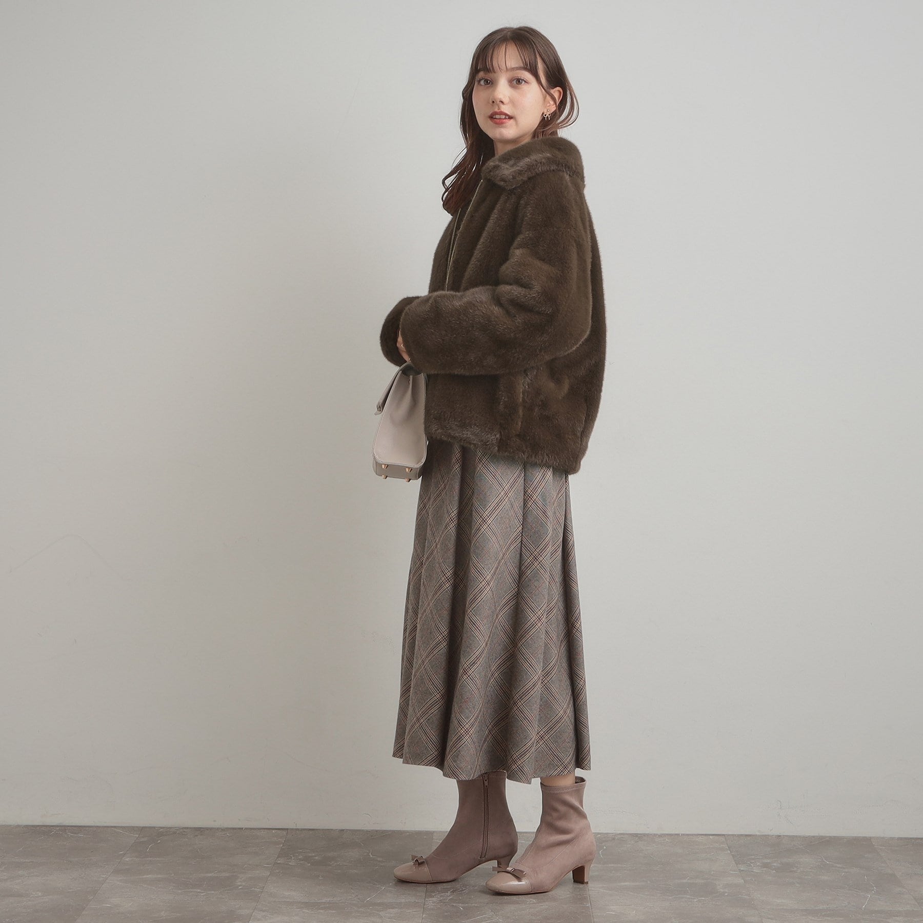 クチュール ブローチ Couture Brooch ミンクフェイクファーアウター （モカブラウン(042)） モカブラウン(042)