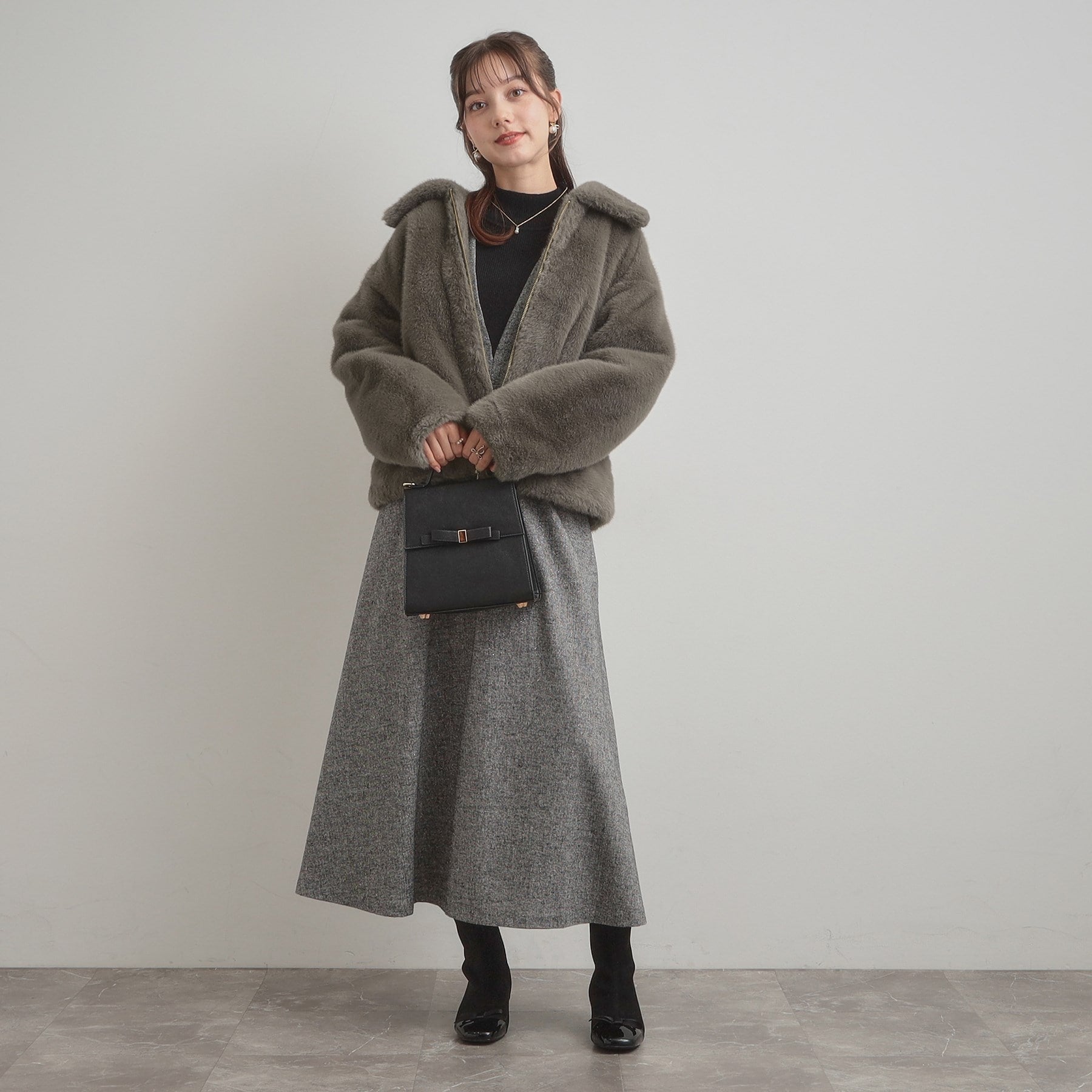 クチュール ブローチ Couture Brooch ミンクフェイクファーアウター （モカブラウン(042)） モカブラウン(042)