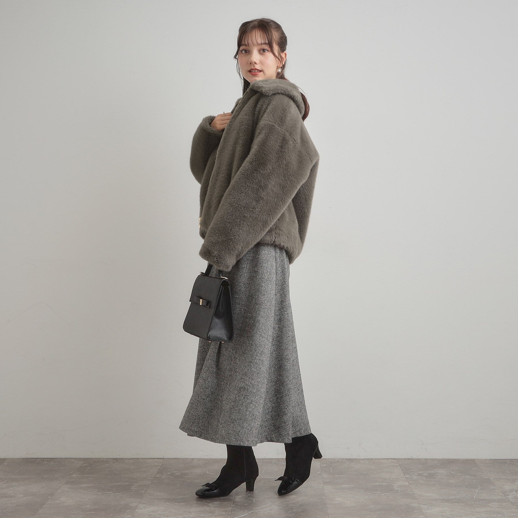 クチュール ブローチ Couture Brooch ミンクフェイクファーアウター （モカブラウン(042)） モカブラウン(042)