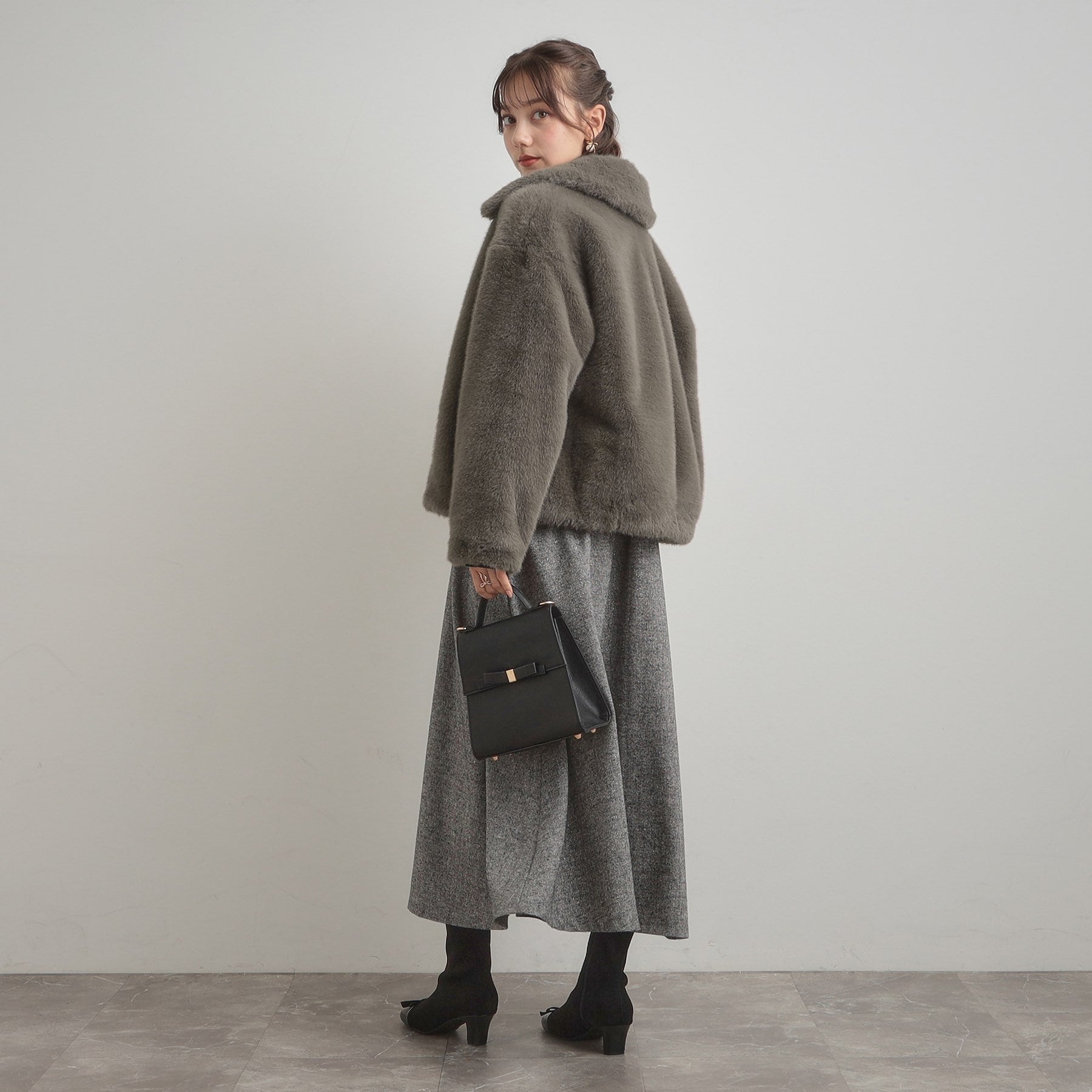 クチュール ブローチ Couture Brooch ミンクフェイクファーアウター （モカブラウン(042)） モカブラウン(042)