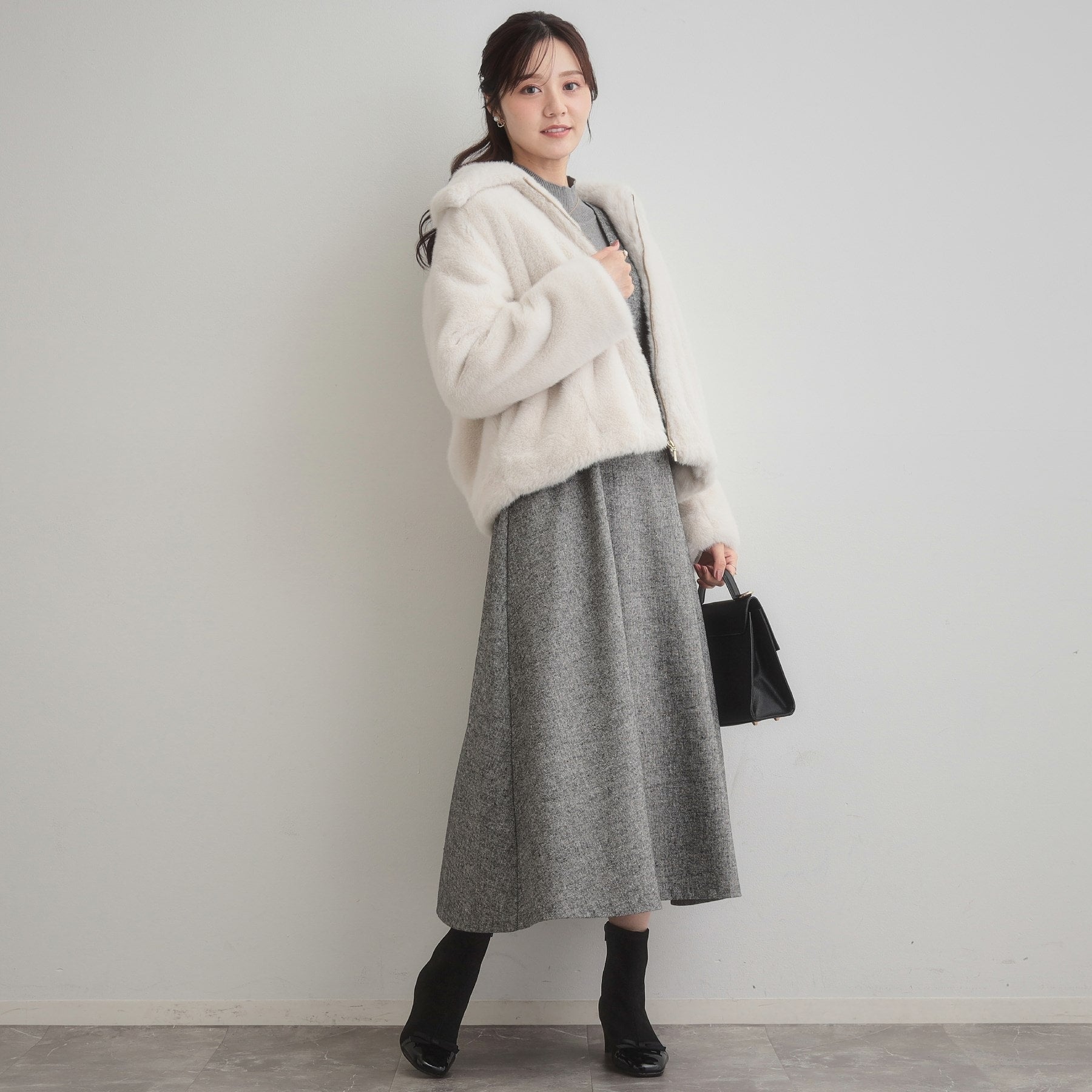 クチュール ブローチ Couture Brooch ミンクフェイクファーアウター （モカブラウン(042)） モカブラウン(042)