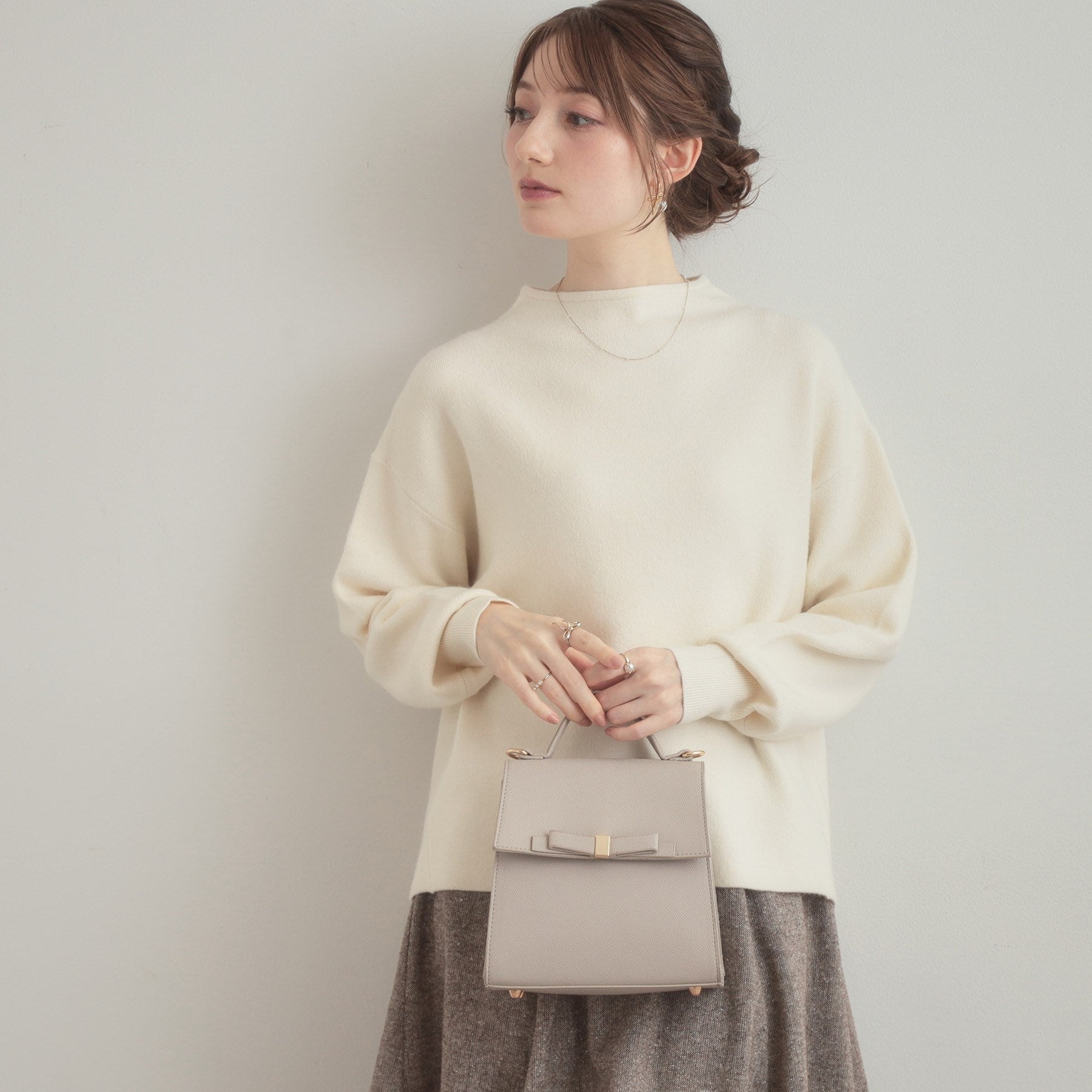 クチュール ブローチ Couture Brooch リッシュアンゴラバックパール調ニット （ブラック(019)） ブラック(019)