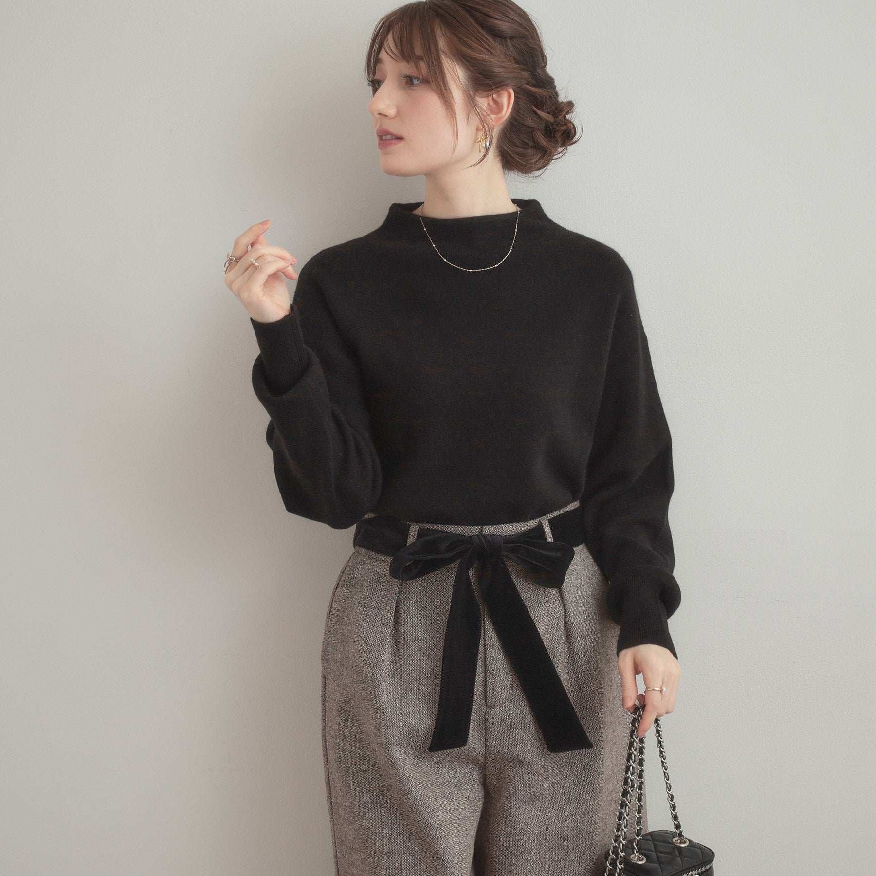 クチュール ブローチ Couture Brooch リッシュアンゴラバックパール調ニット （ブラック(019)） ブラック(019)