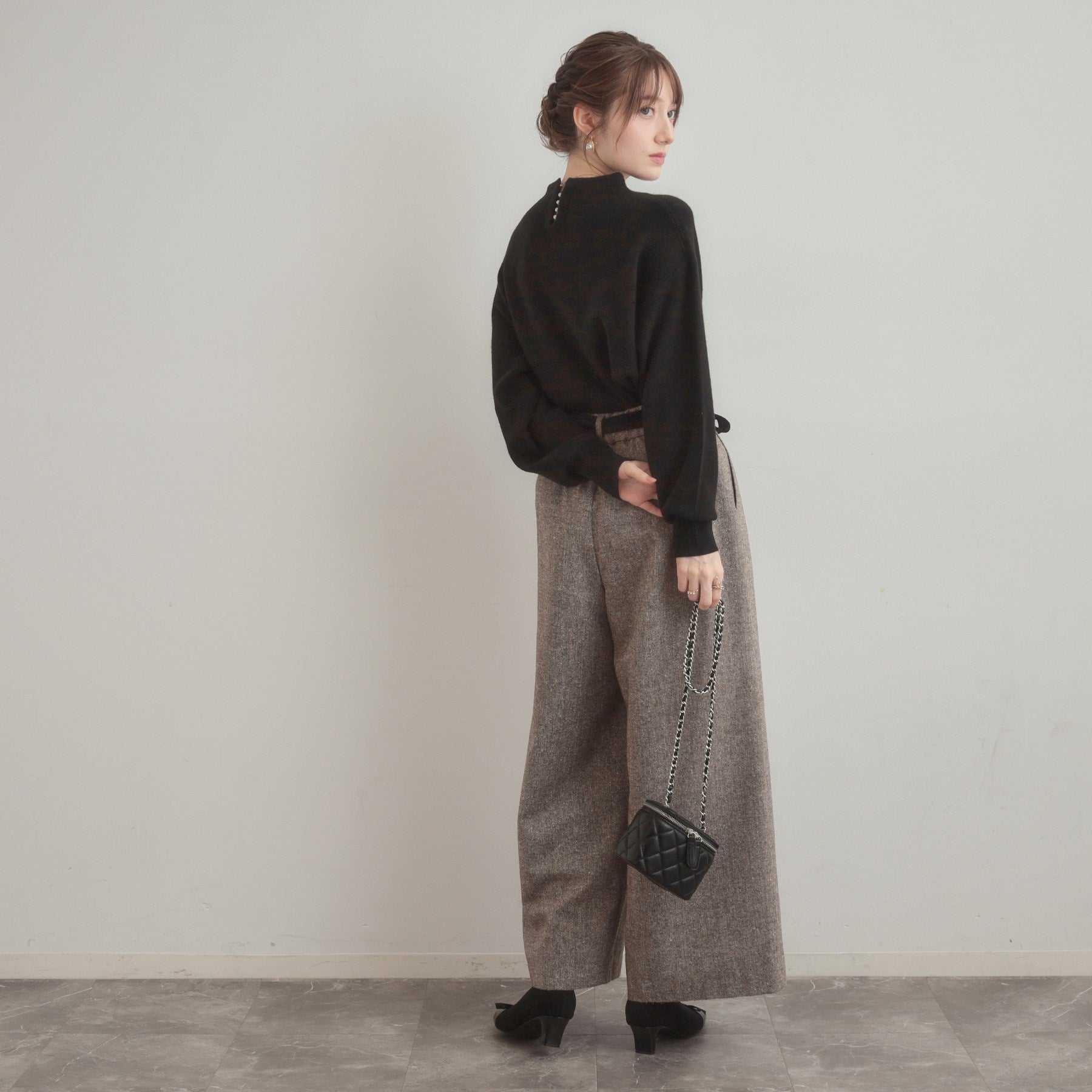 クチュール ブローチ Couture Brooch リッシュアンゴラバックパール調ニット （ブラック(019)） ブラック(019)