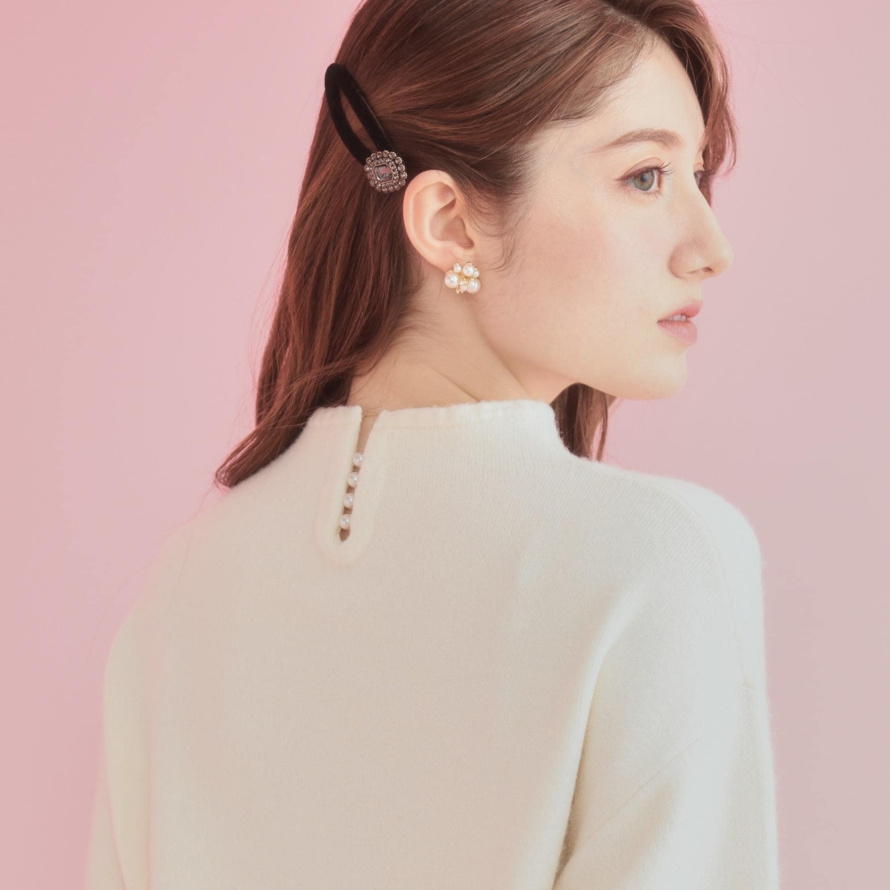 クチュール ブローチ Couture Brooch リッシュアンゴラバックパール調ニット （オフホワイト(003)） オフホワイト(003)