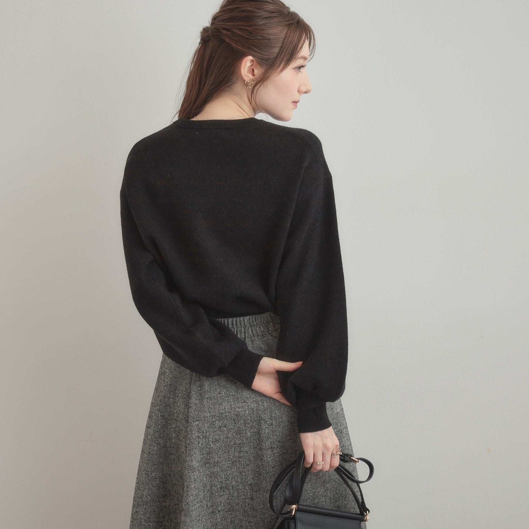 クチュール ブローチ Couture Brooch リボンジャガードニットトップス （オフホワイト(103)） オフホワイト(103)