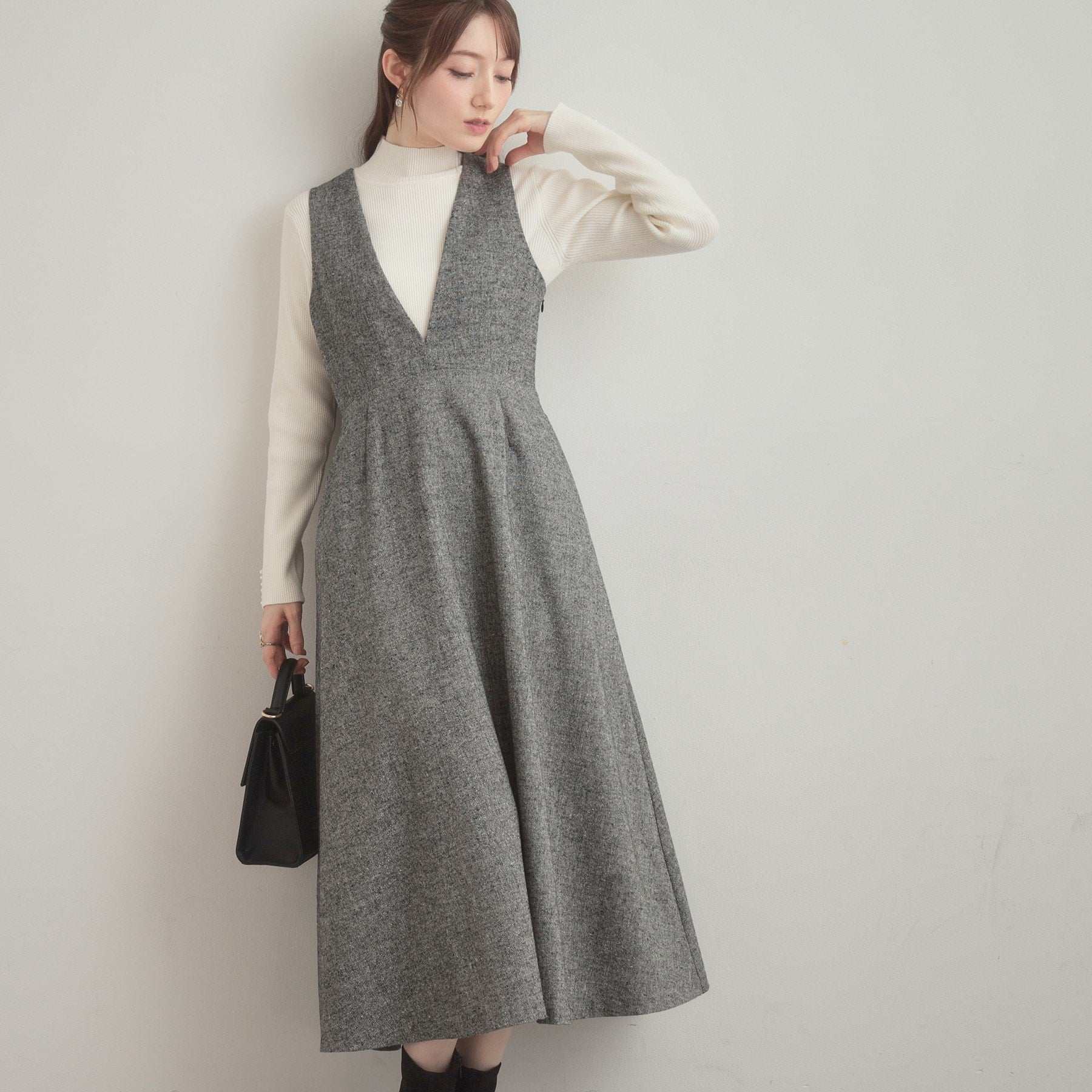 クチュール ブローチ Couture Brooch ラメツイードジャンパースカート （ブラック(019)） ブラック(019)