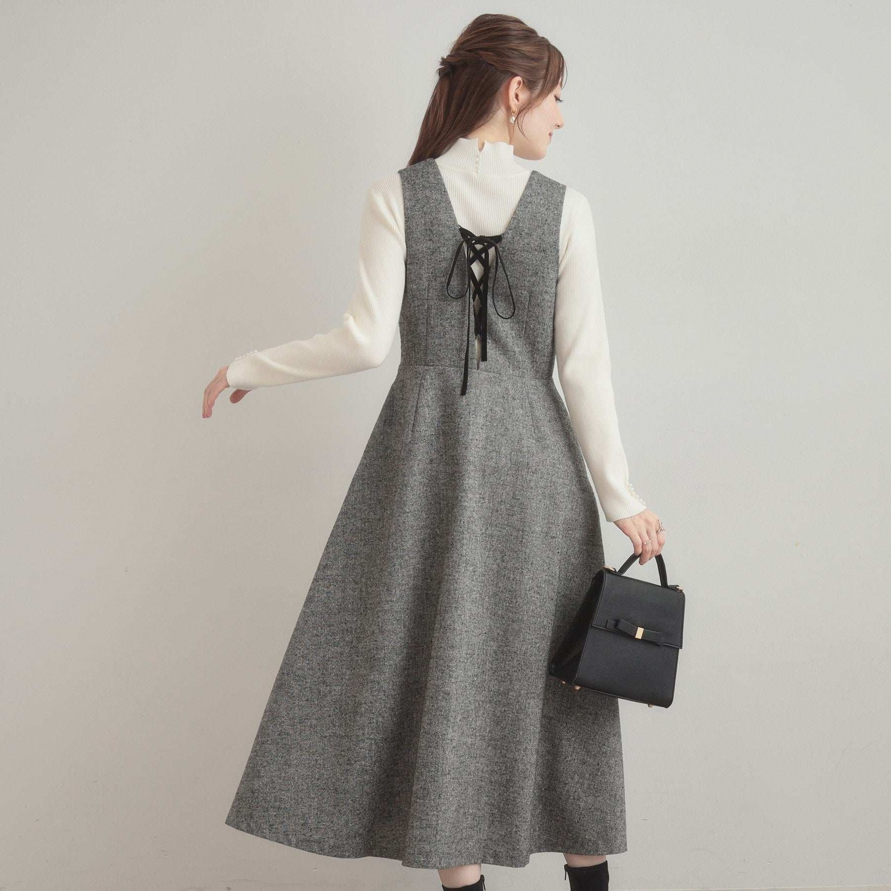 クチュール ブローチ Couture Brooch ラメツイードジャンパースカート （ブラック(019)） ブラック(019)