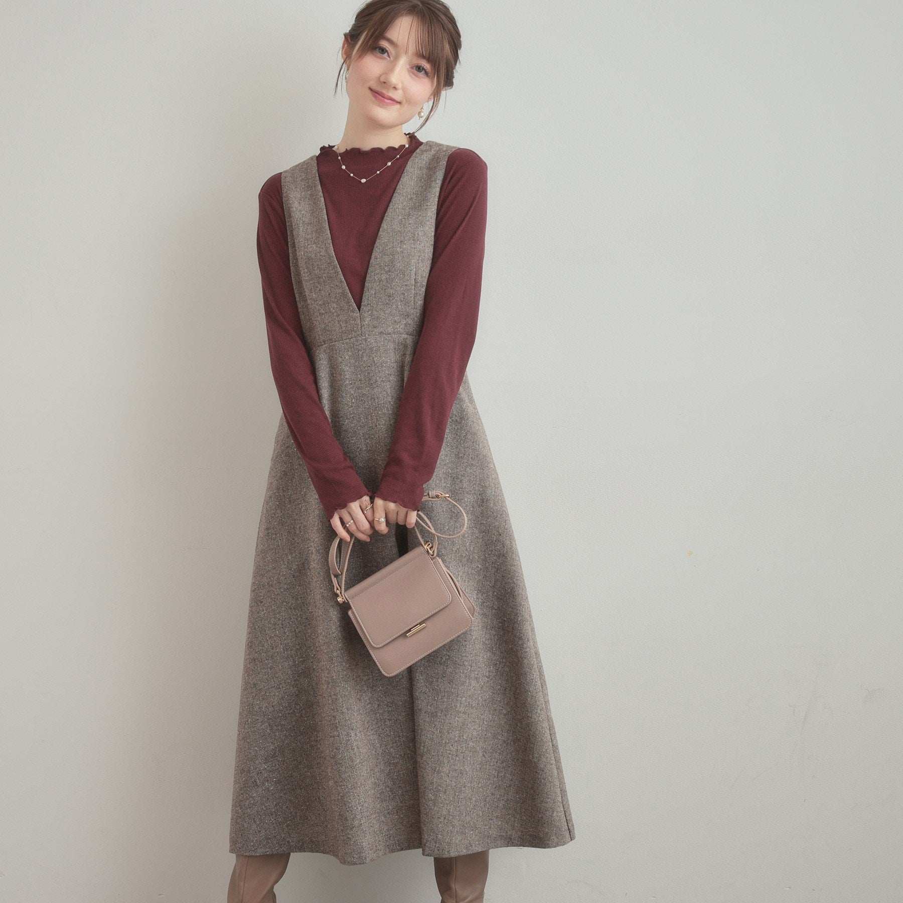 クチュール ブローチ Couture Brooch ラメツイードジャンパースカート （ブラック(019)） ブラック(019)