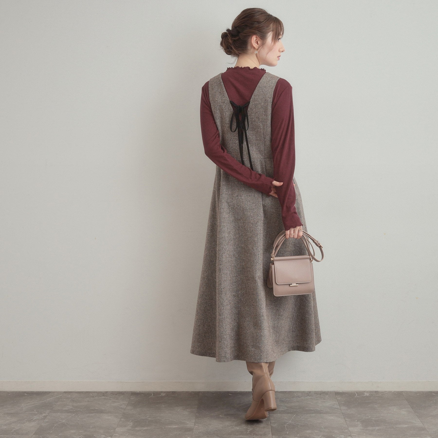 クチュール ブローチ Couture Brooch ラメツイードジャンパースカート （ブラック(019)） ブラック(019)