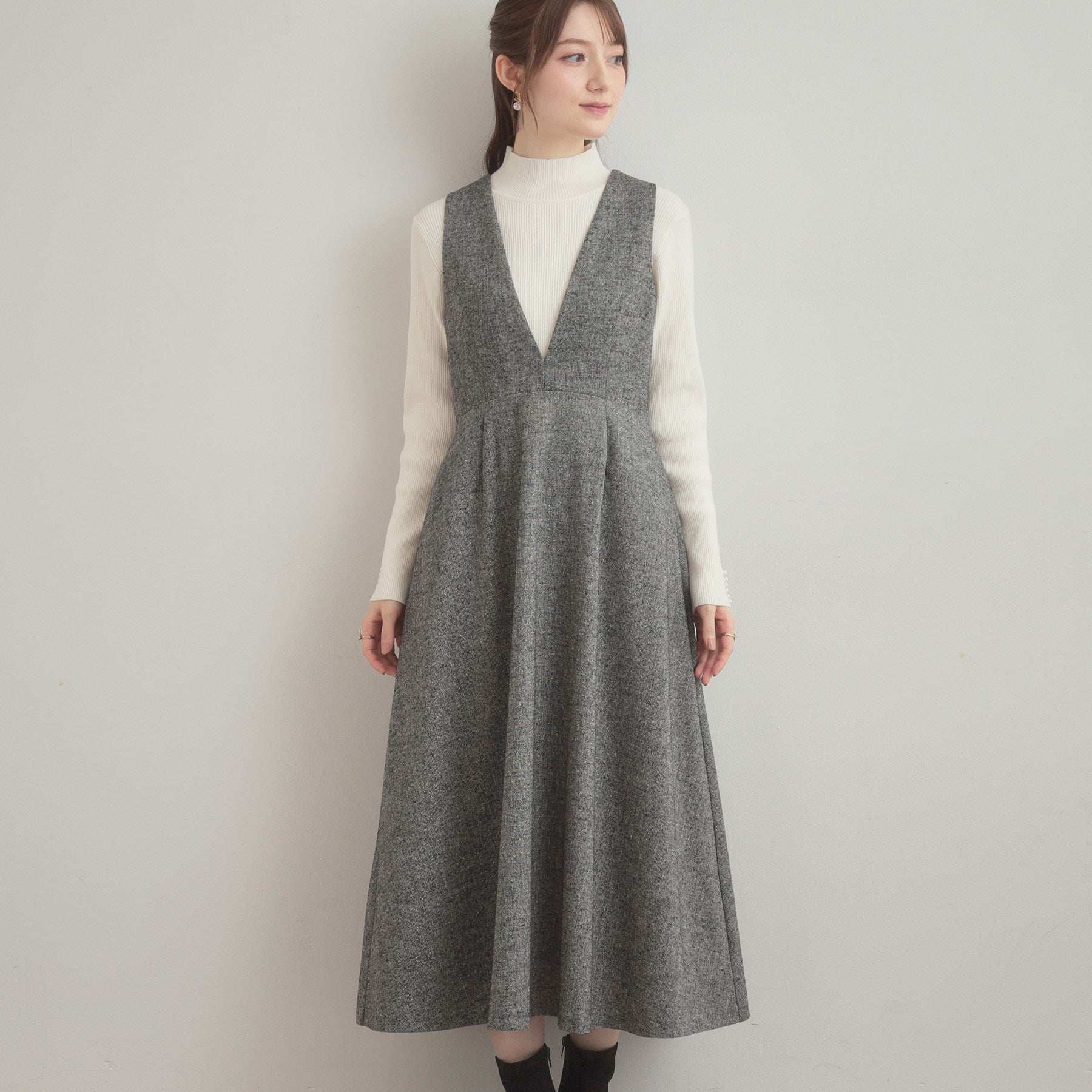 クチュール ブローチ Couture Brooch ラメツイードジャンパースカート （ブラック(019)） ブラック(019)